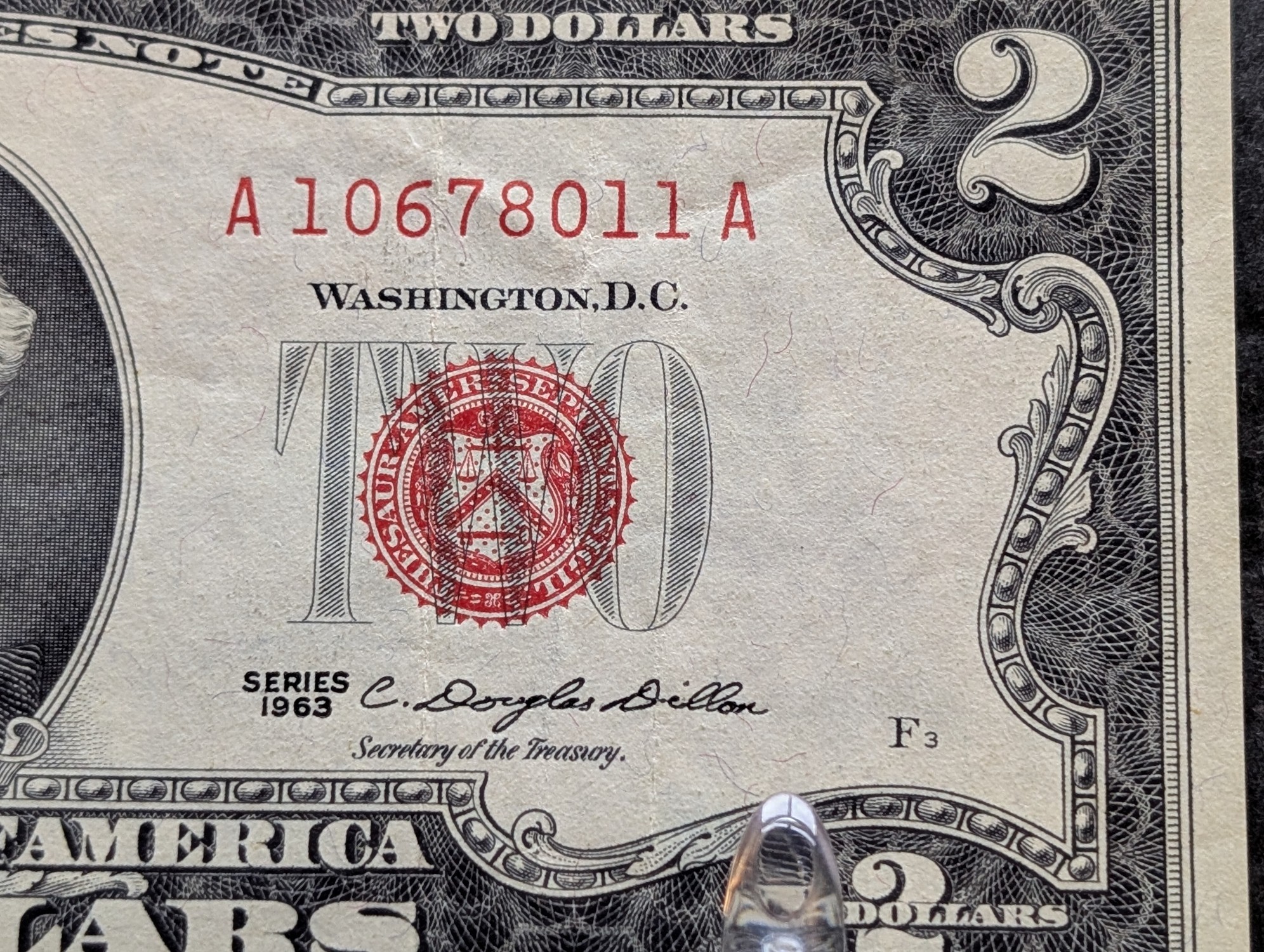 (5) 1963 Series $2 RED SEAL Banknotes
