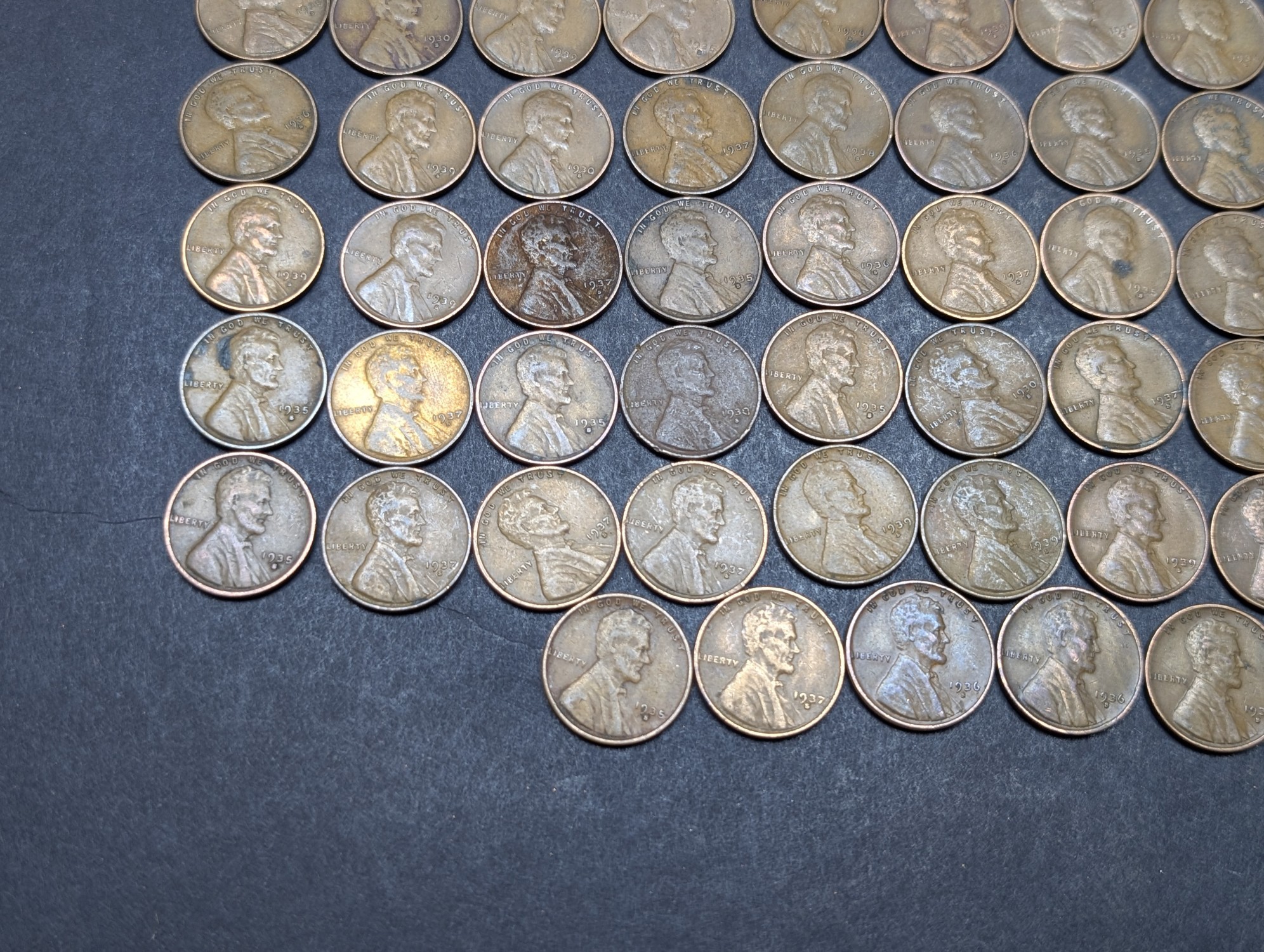 1 Pound of Various 1930's Lincoln Wheat Cents