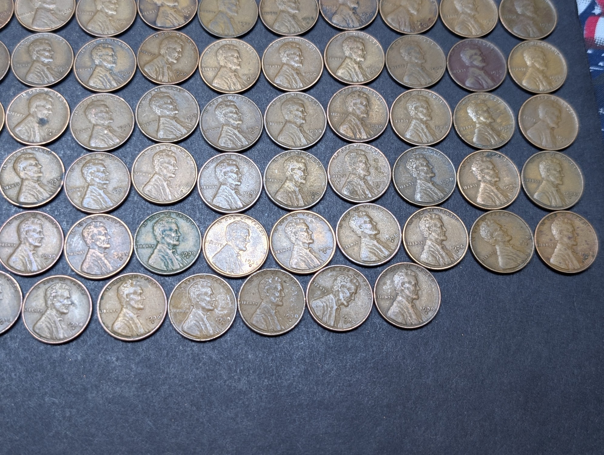 1 Pound of Various 1930's Lincoln Wheat Cents