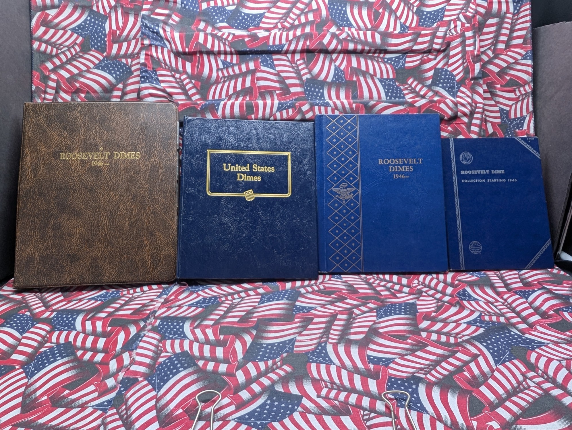 (4) *EMPTY* Various Roosevelt Dime Collector's Albums - No Coins!!