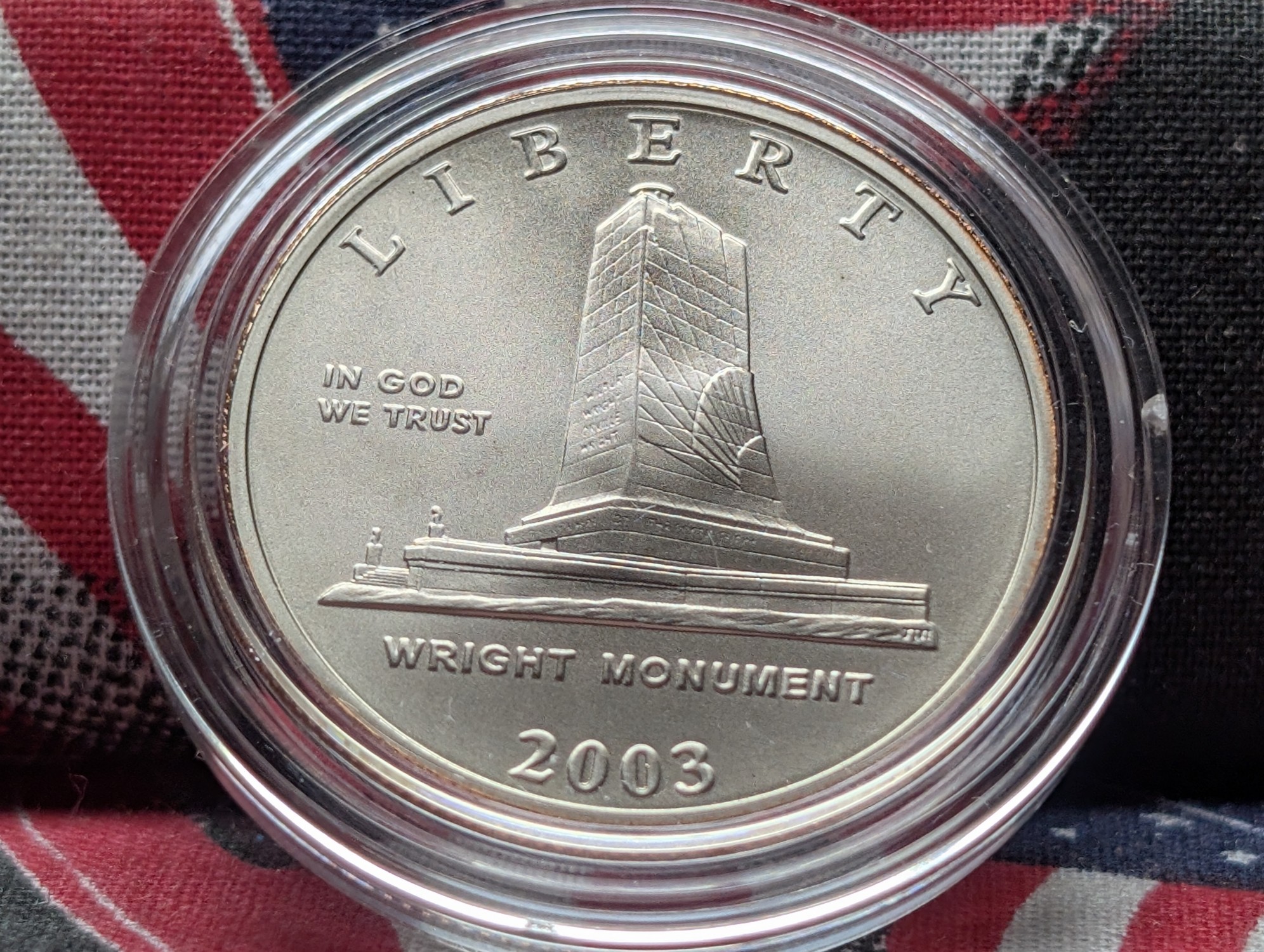 2003-P UNC Wright Monument Commemorative Half Dollar in Government Capsule