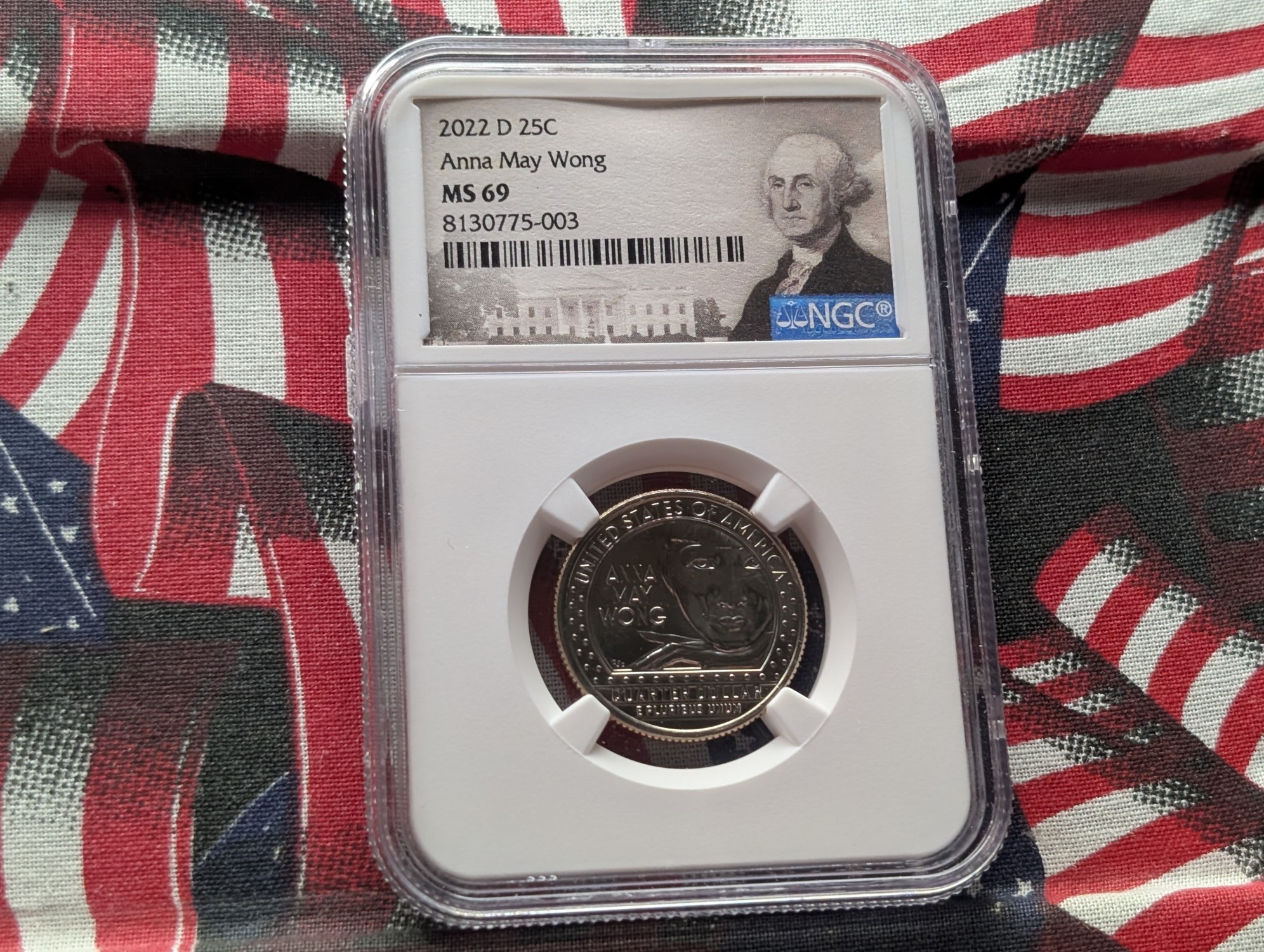 2022-D Anna May Wong Quarter - NGC MS69