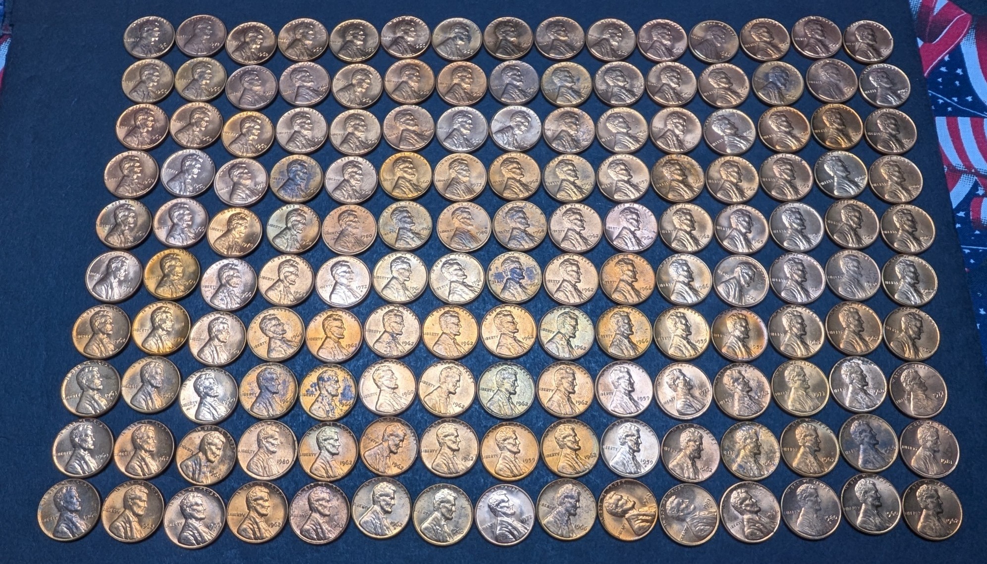 (150) Pre-1982 Lincoln Memorial Cents - Shiny