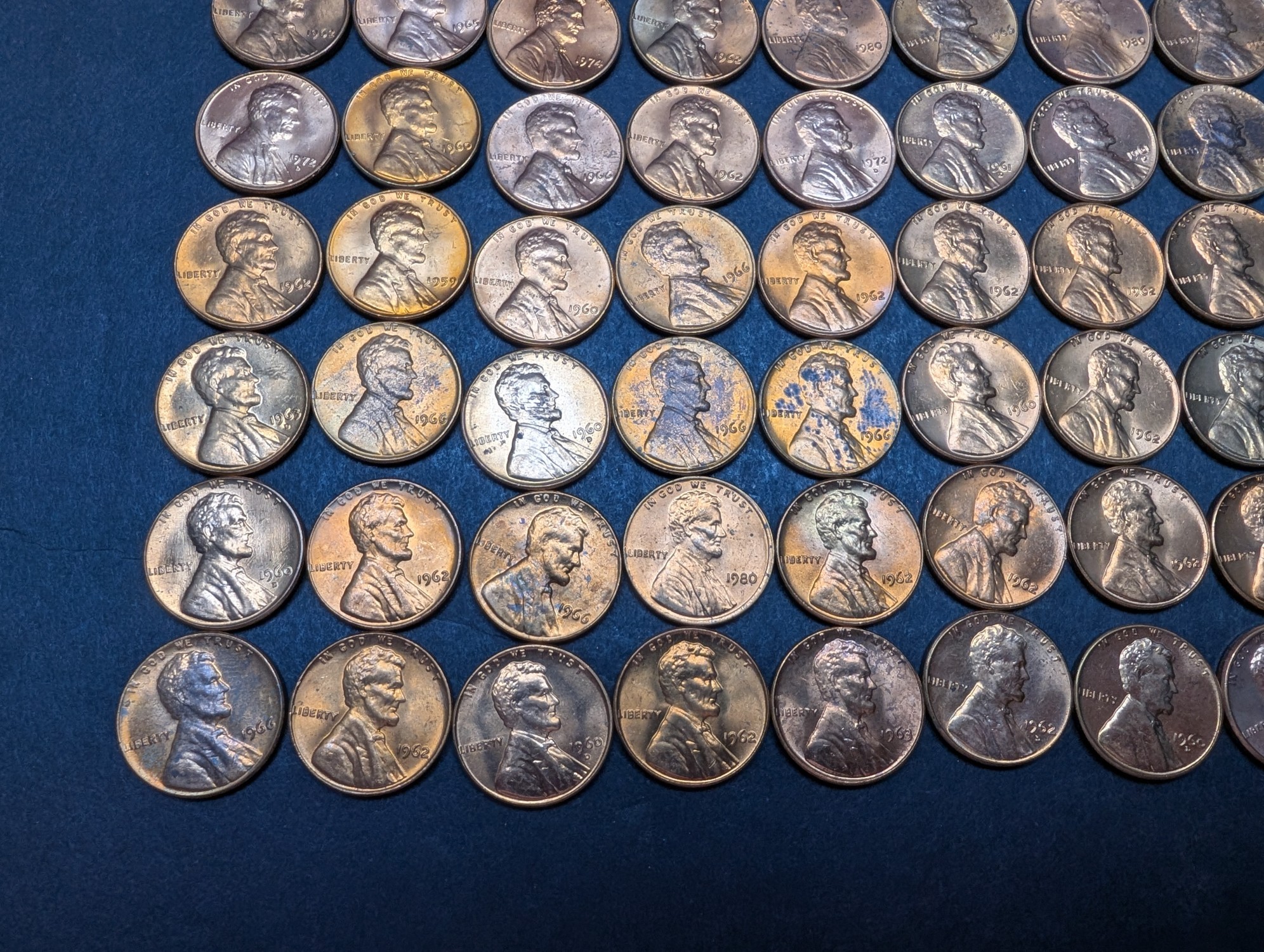 (150) Pre-1982 Lincoln Memorial Cents - Shiny
