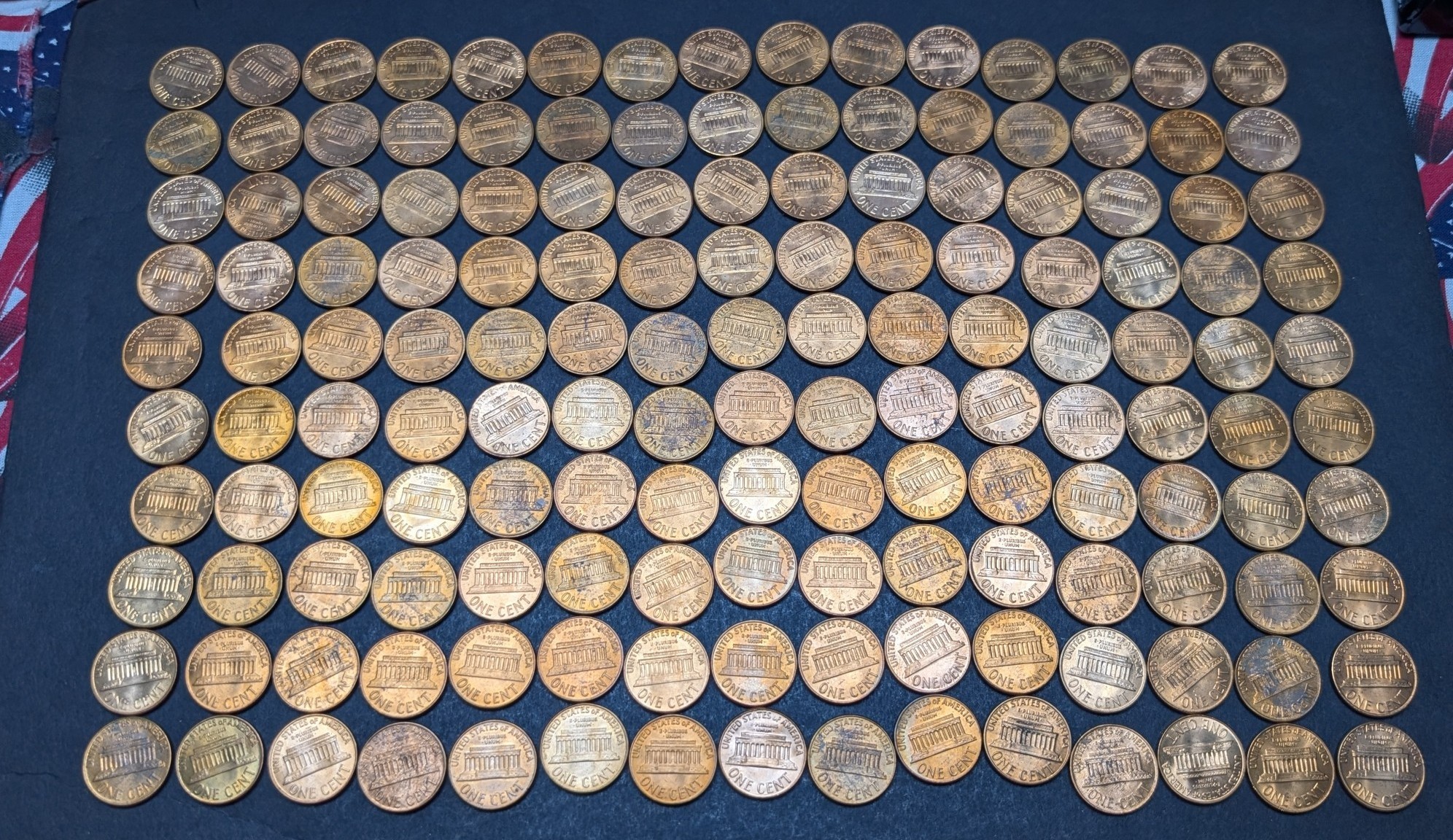 (150) Pre-1982 Lincoln Memorial Cents - Shiny
