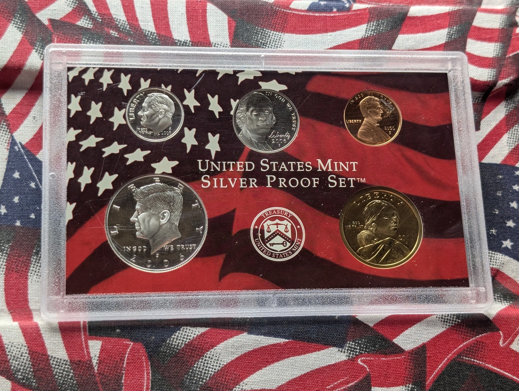2006-S U.S. Mint Silver Proof Set in OGP, NO BOX, No State Quarters - Includes (2) 90% Silver Coins