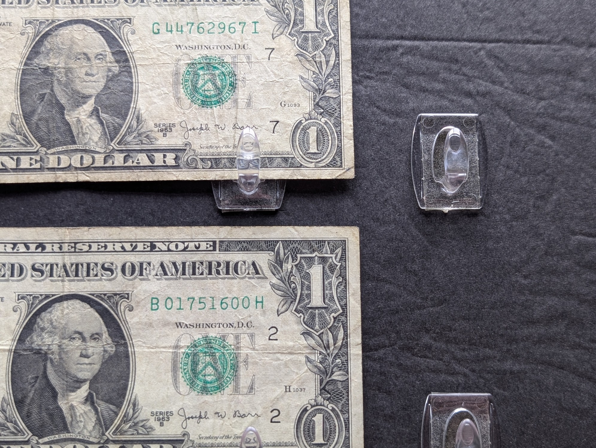 (10) 1963 B Series $1 Joseph W. Barr Notes