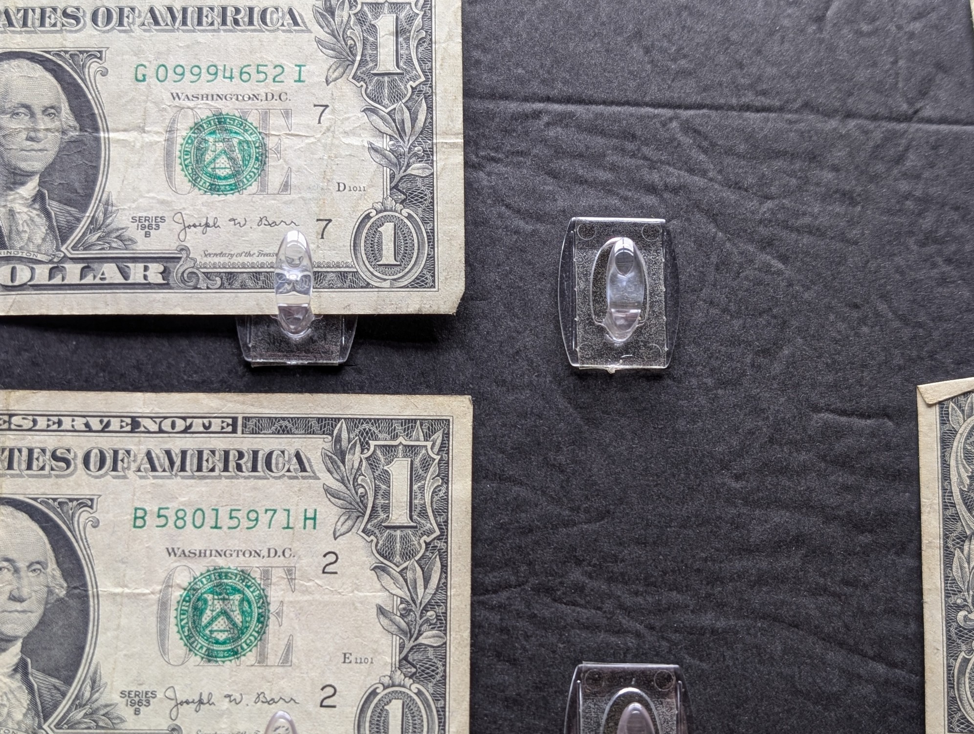 (10) 1963 B Series $1 Joseph W. Barr Notes