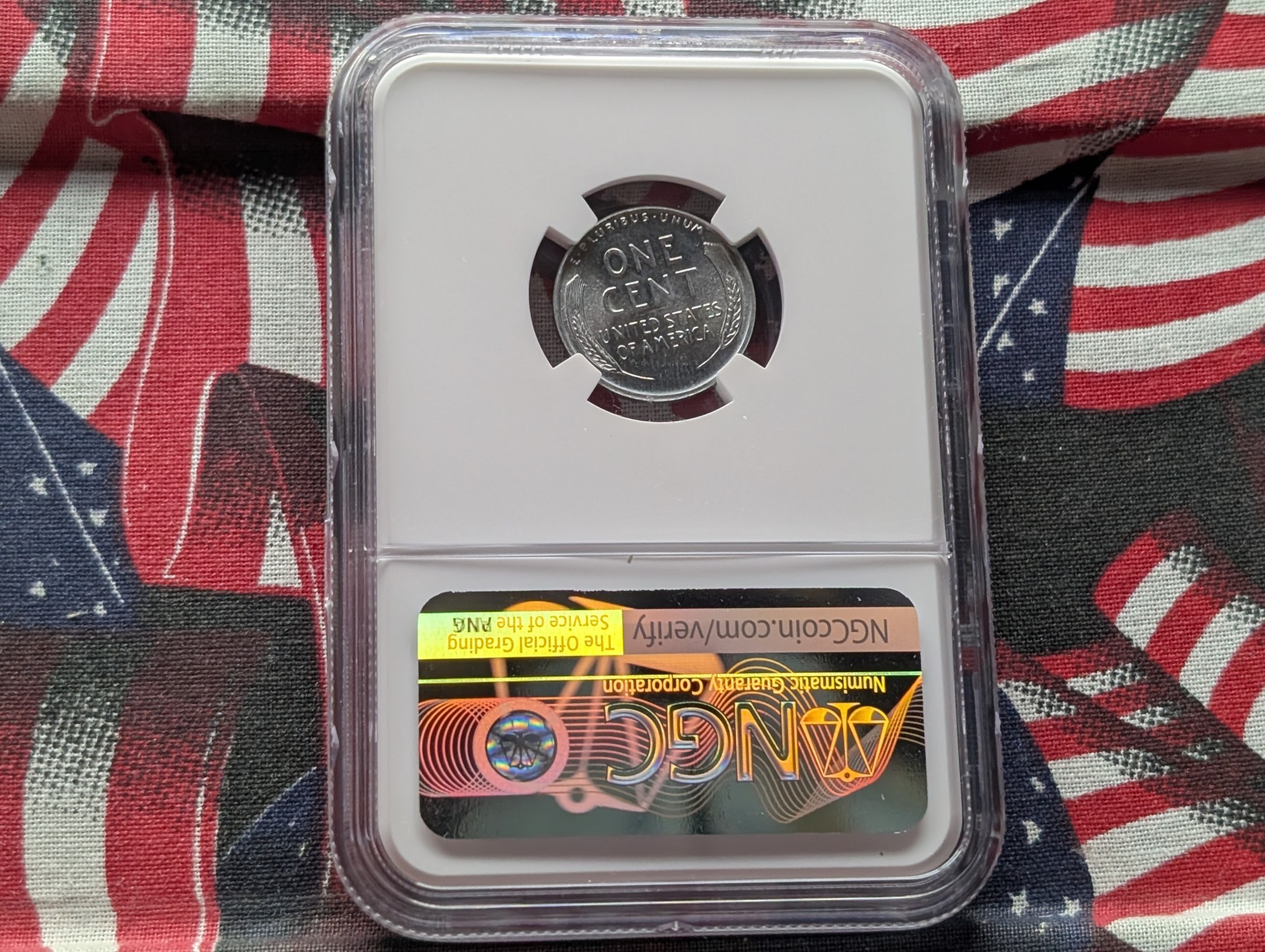 1943 Lincoln Steel Wheat Cent - NGC MS66