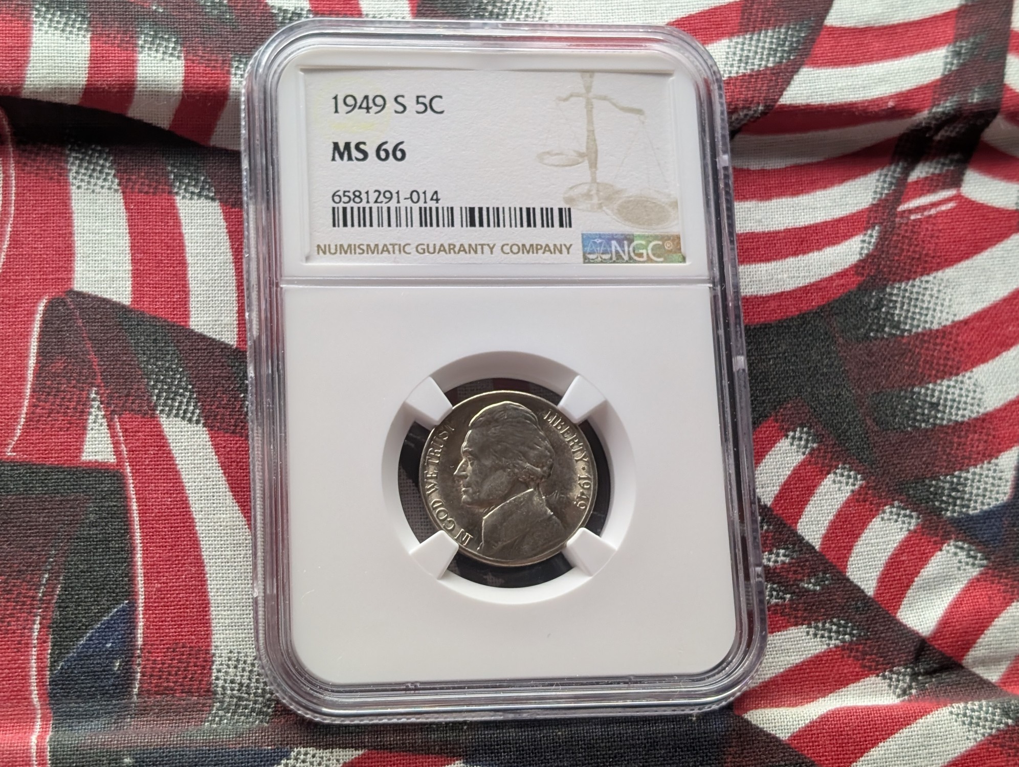 1949-S Jefferson Nickel - NGC MS66