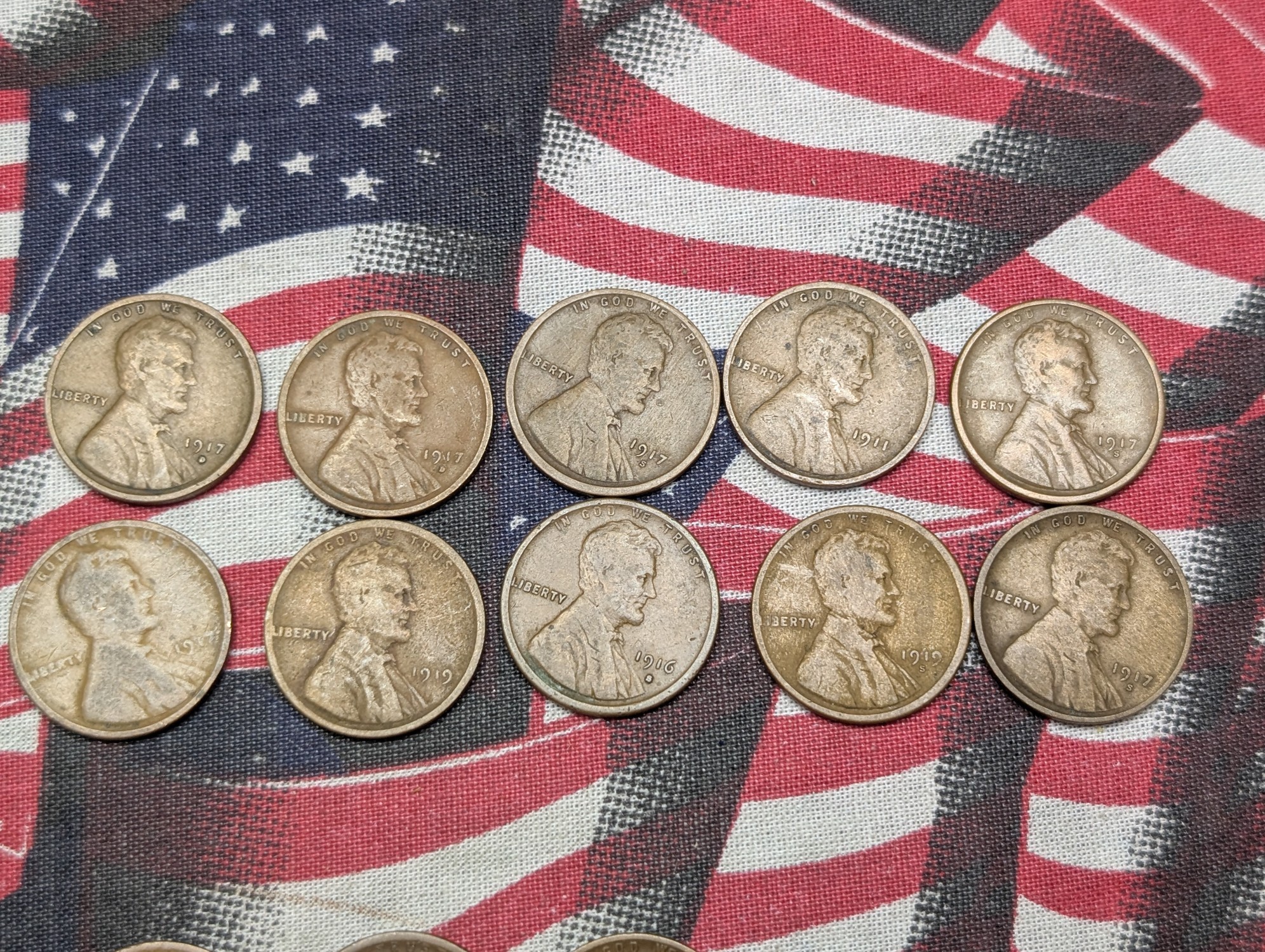 (20) Assorted 1910 & Teens Lincoln Wheat Cents