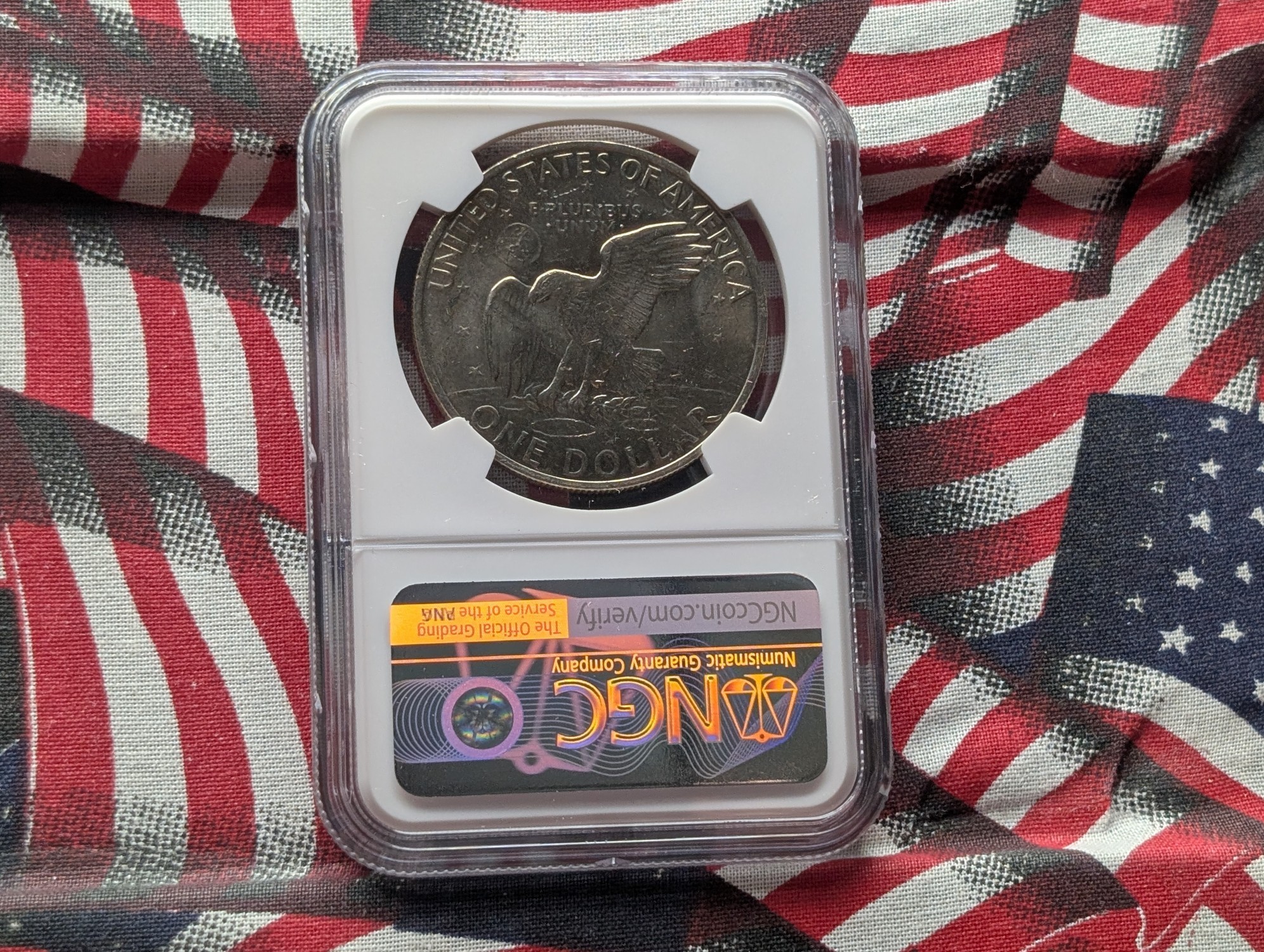 1972 Type 1 Eisenhower Dollar - NGC MS65
