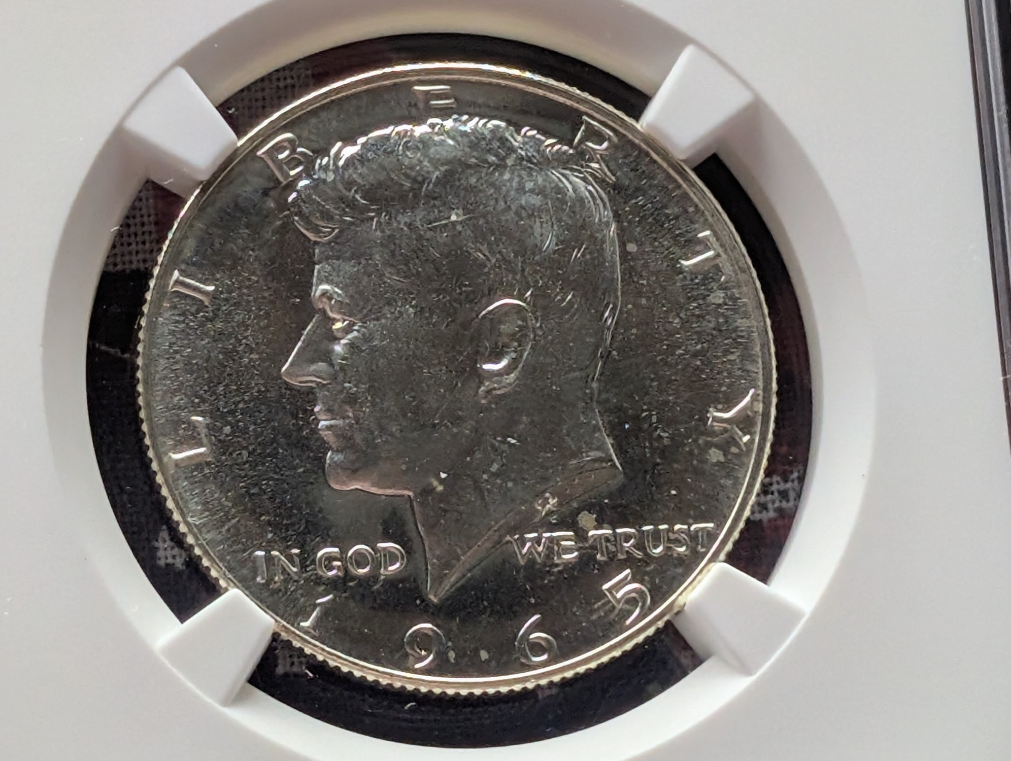 1965 SMS Kennedy 40% Silver Half Dollar - NGC MS67