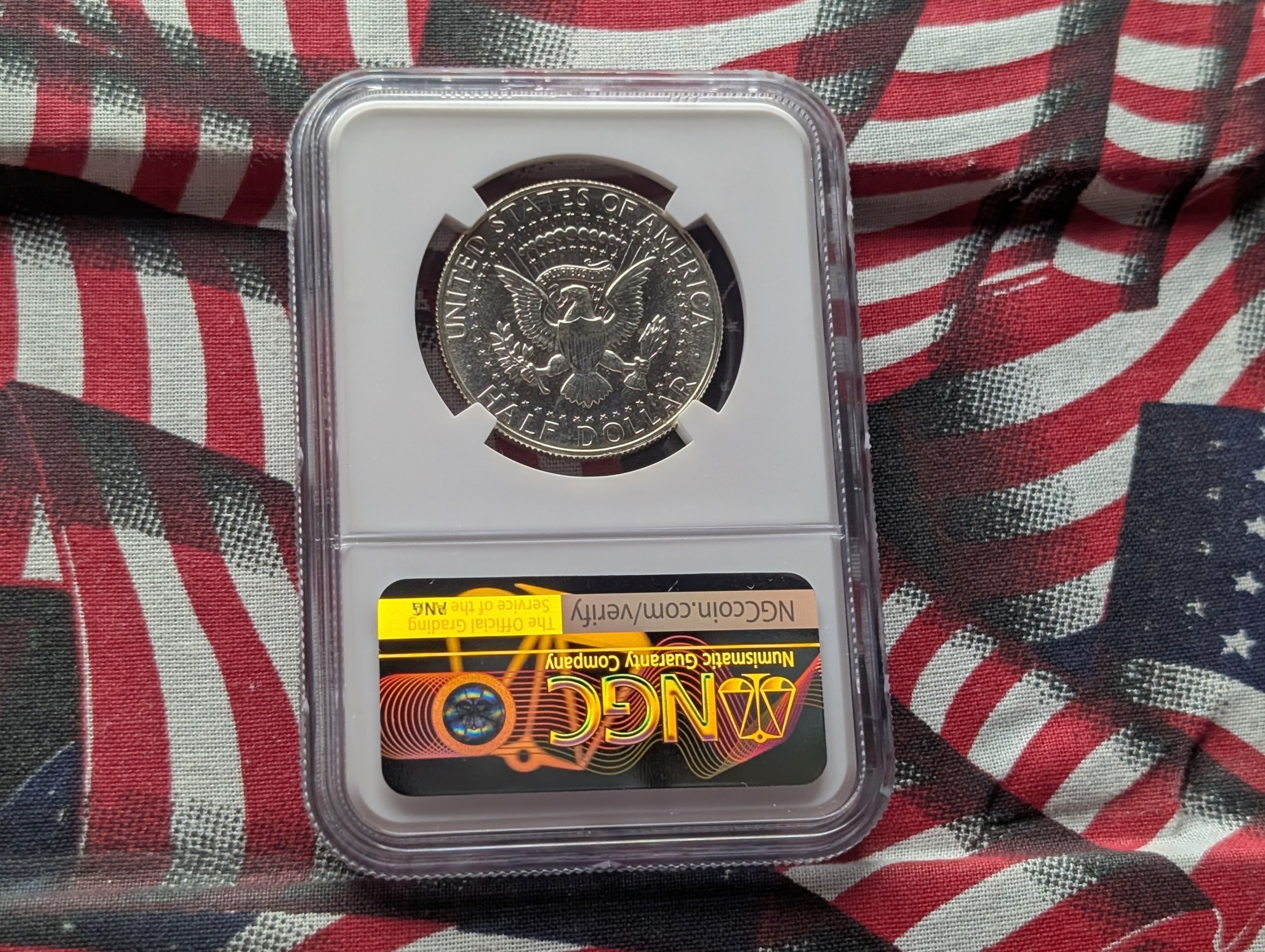 1965 SMS Kennedy 40% Silver Half Dollar - NGC MS67