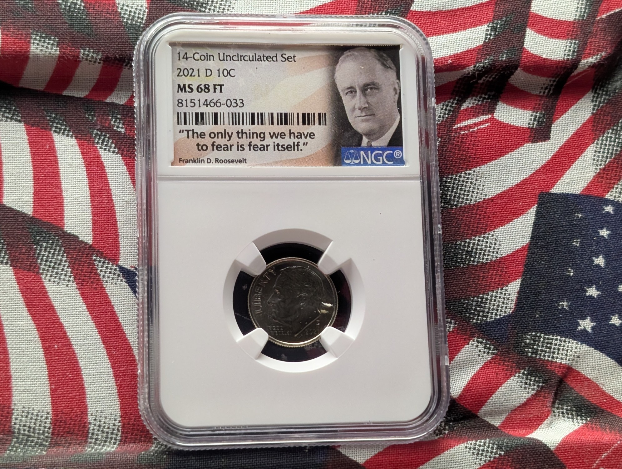 2021-D Roosevelt Dime - NGC MS68 FT