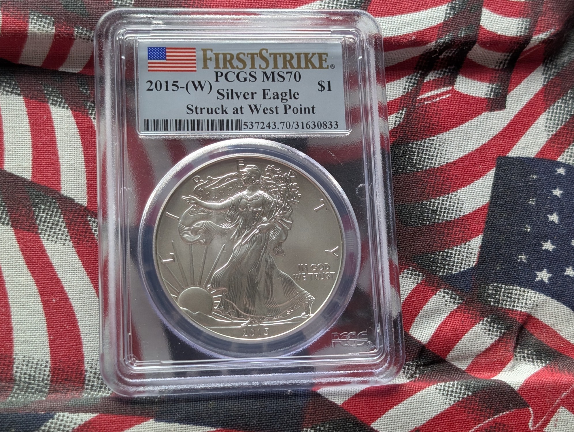 2015-(W) American Silver Eagle 1 Troy Oz. .999 Silver - PCGS MS70 - First Strike
