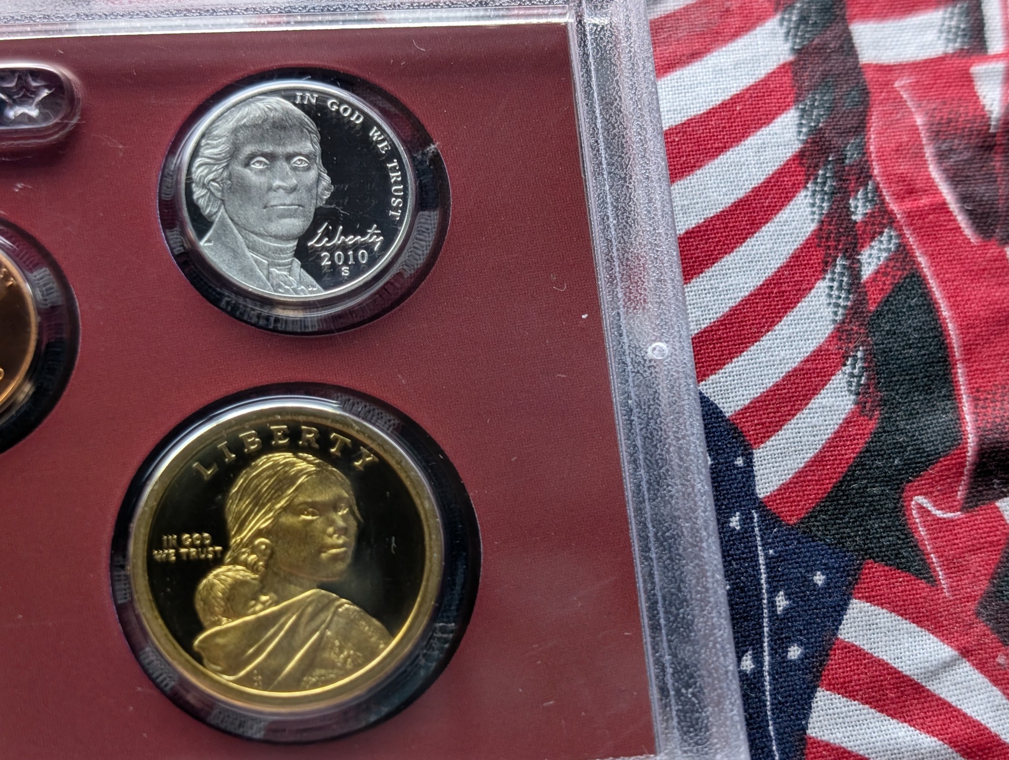 2010-S U.S. Mint Silver Proof Set in OGP, NO BOX, No Quarters - Includes (2) 90% Silver Coins