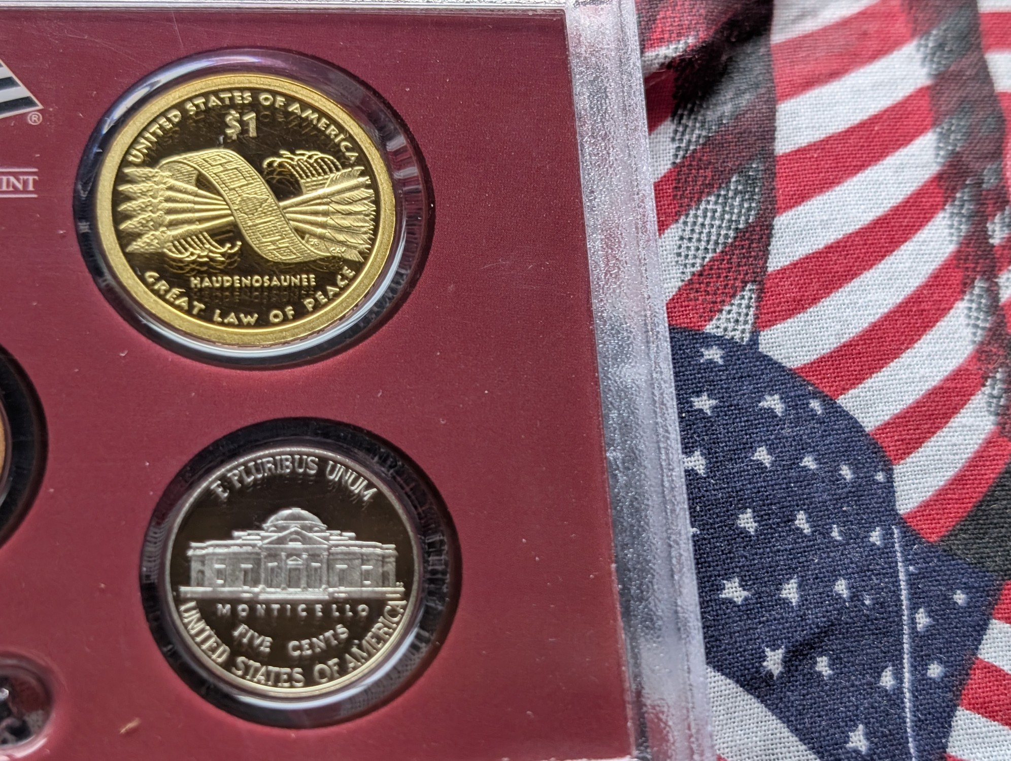 2010-S U.S. Mint Silver Proof Set in OGP, NO BOX, No Quarters - Includes (2) 90% Silver Coins