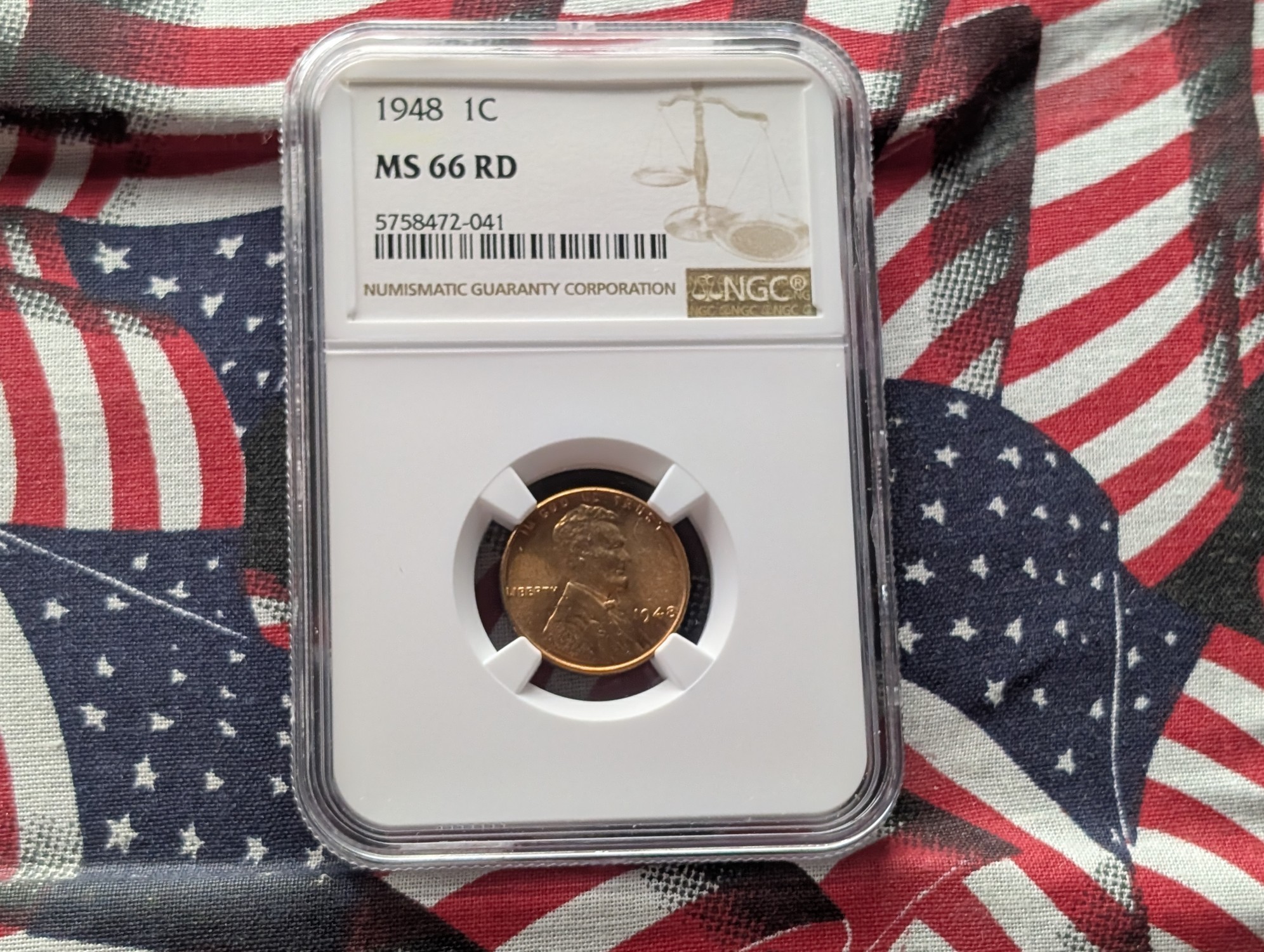 1948 Lincoln Wheat Cent - NGC MS66 RD