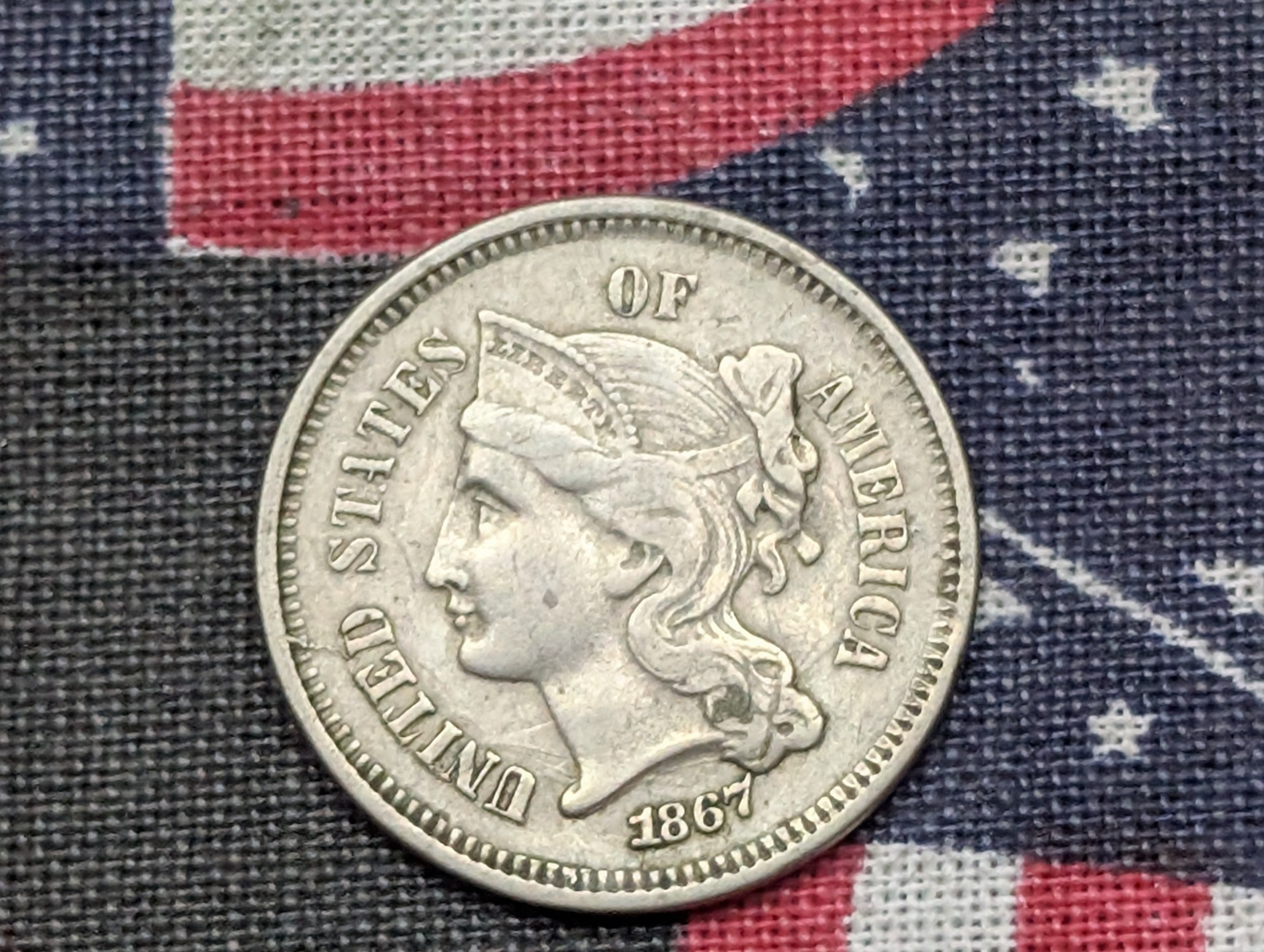 1867 Three Cent Nickel