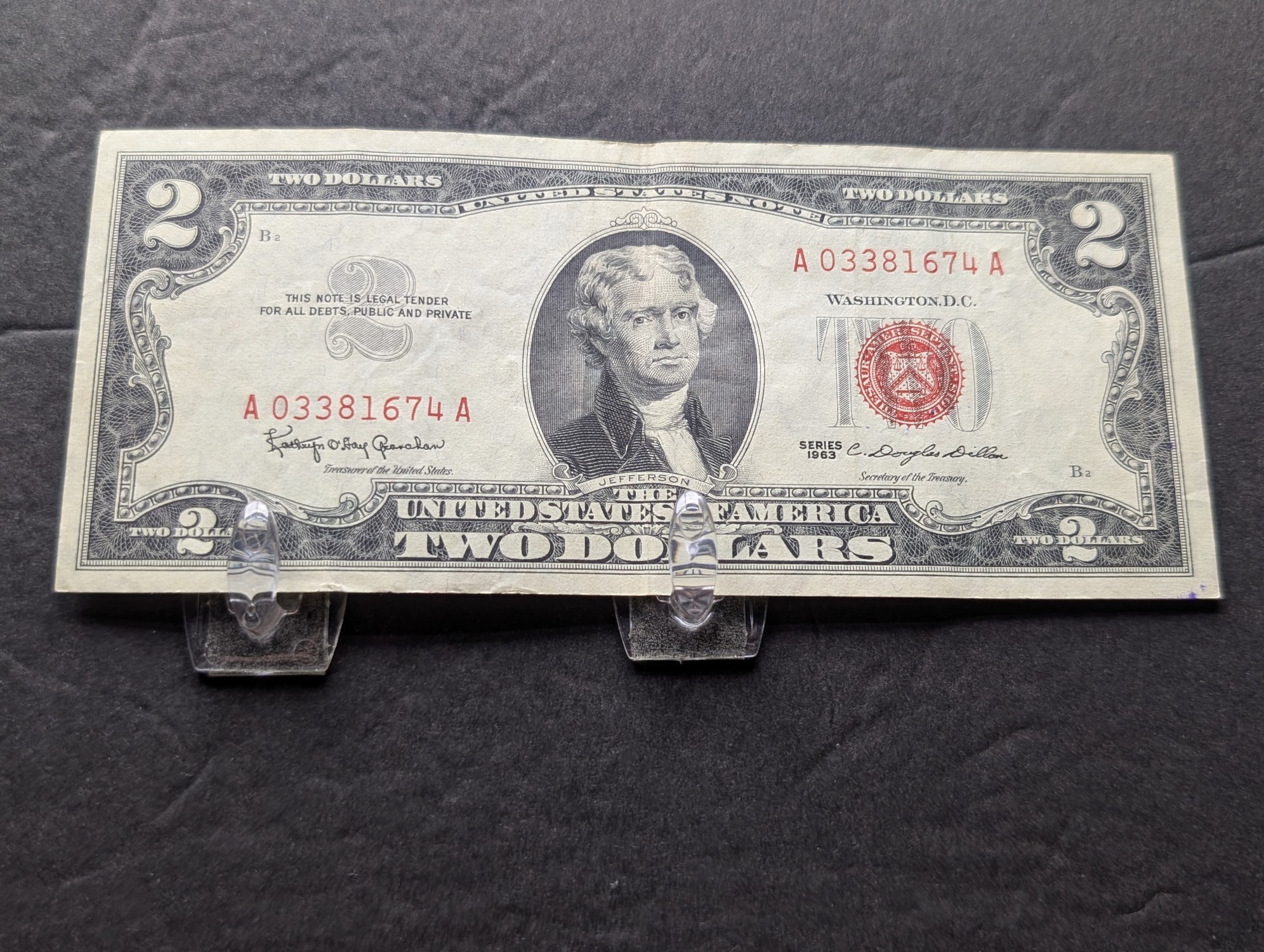 (5) 1953 & 1963 Series $2 RED SEAL Banknotes