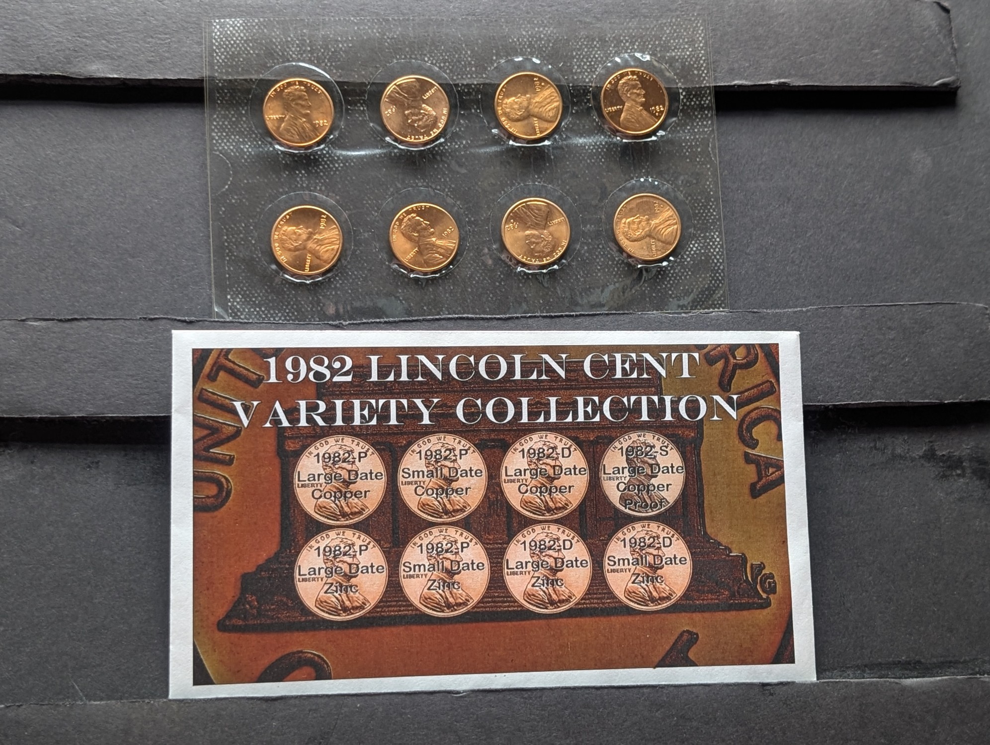 1982 Lincoln Cent Variety Collection - Copper, Zinc & Proof