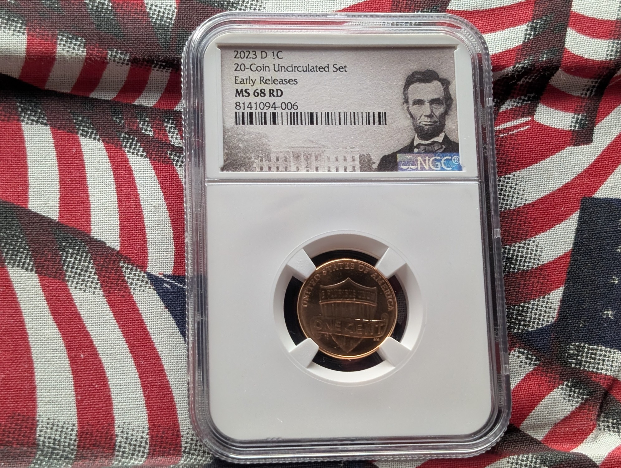 2023-D Lincoln Shield Cent - NGC MS68 RD - Early Release