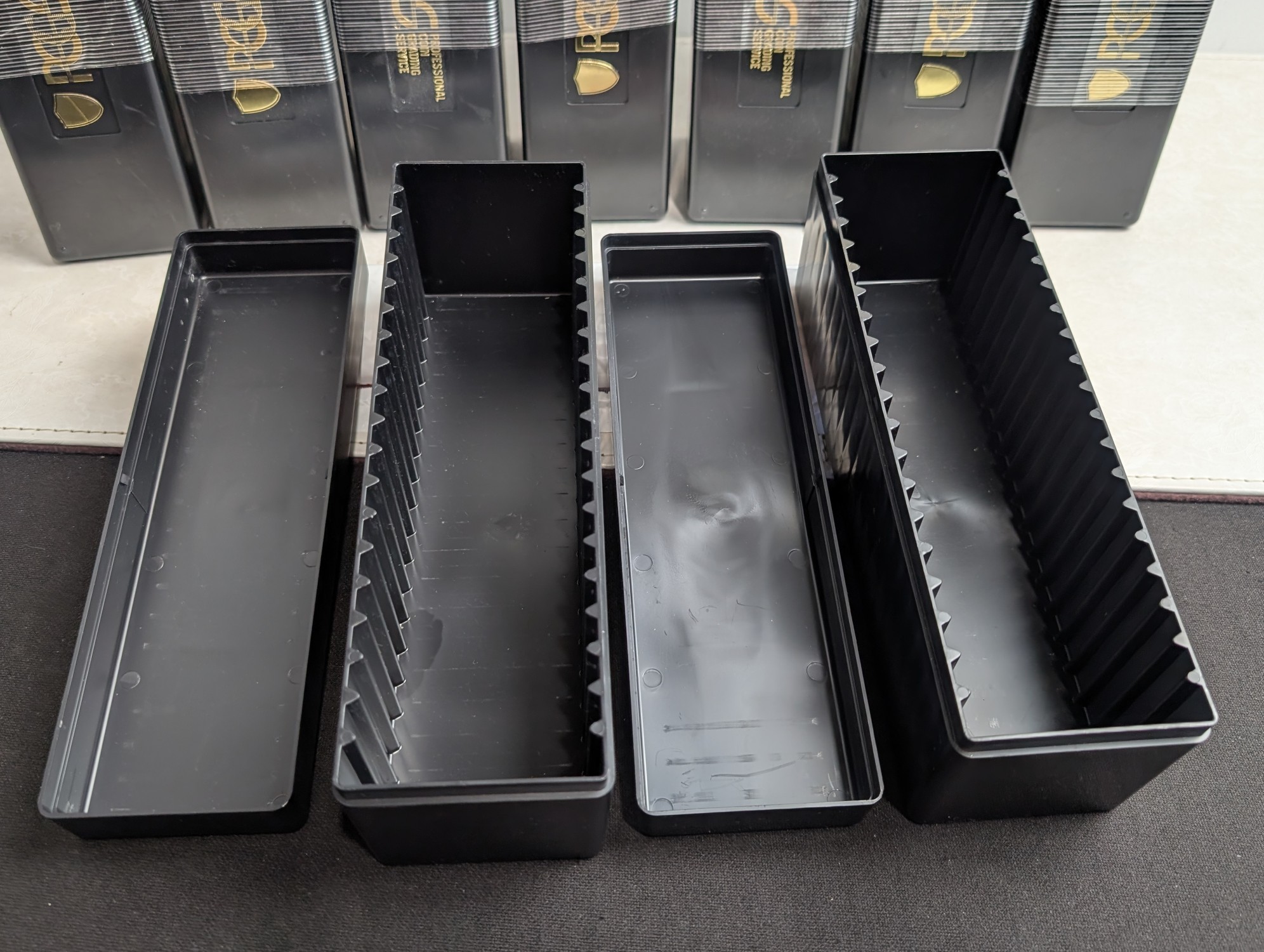 (15) *EMPTY* Black PCGS Coin Holder Boxes - No Coins!!
