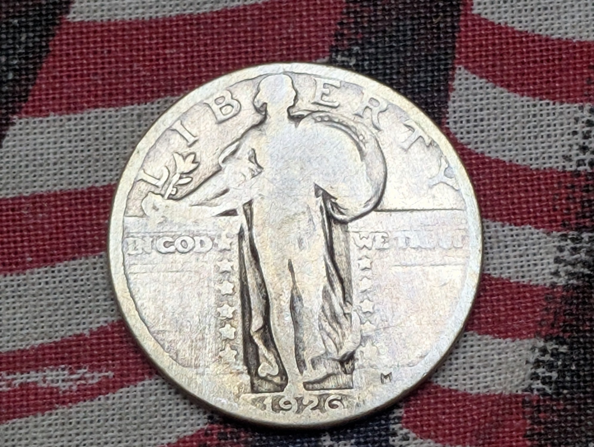 1926 Standing Liberty 90% Silver Quarter