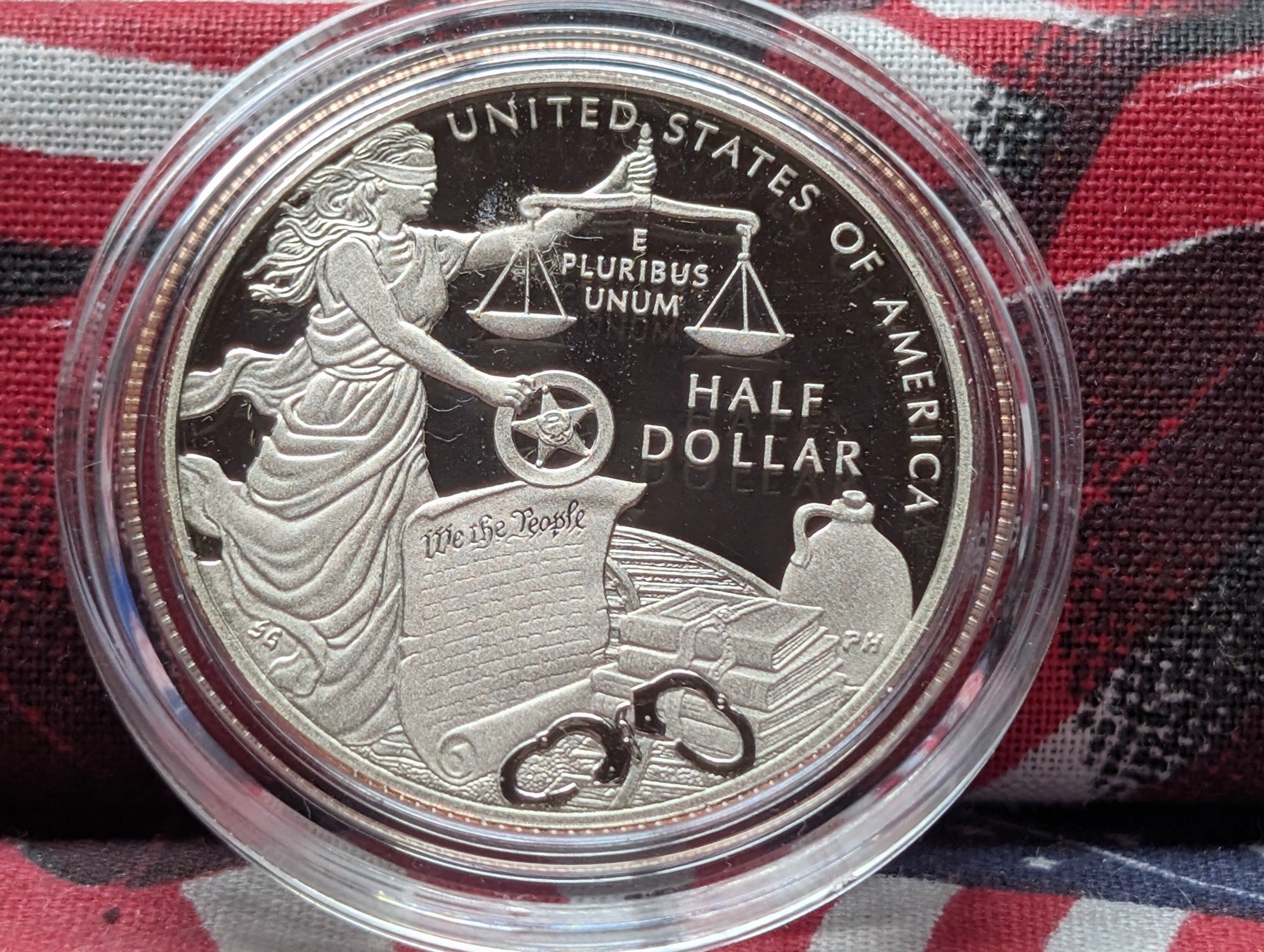 2015-S PROOF U.S. Marshals Commemorative Half Dollar in Government Capsule