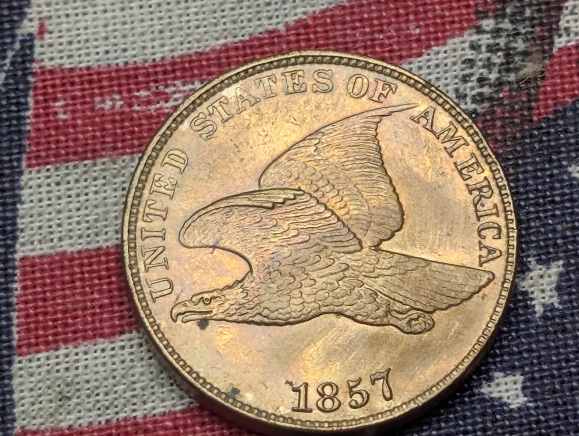 1857 Flying Eagle Cent w/ GREAT LUSTER!