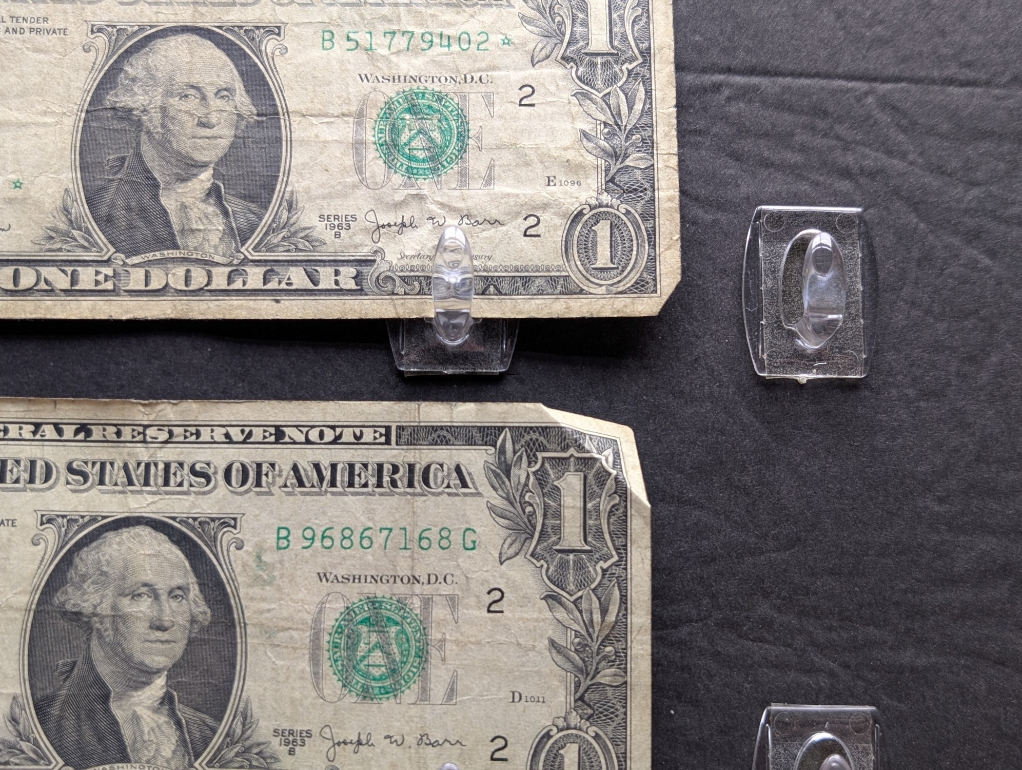 (10) 1963 B Series $1 Joseph W. Barr Notes - Including Star Note