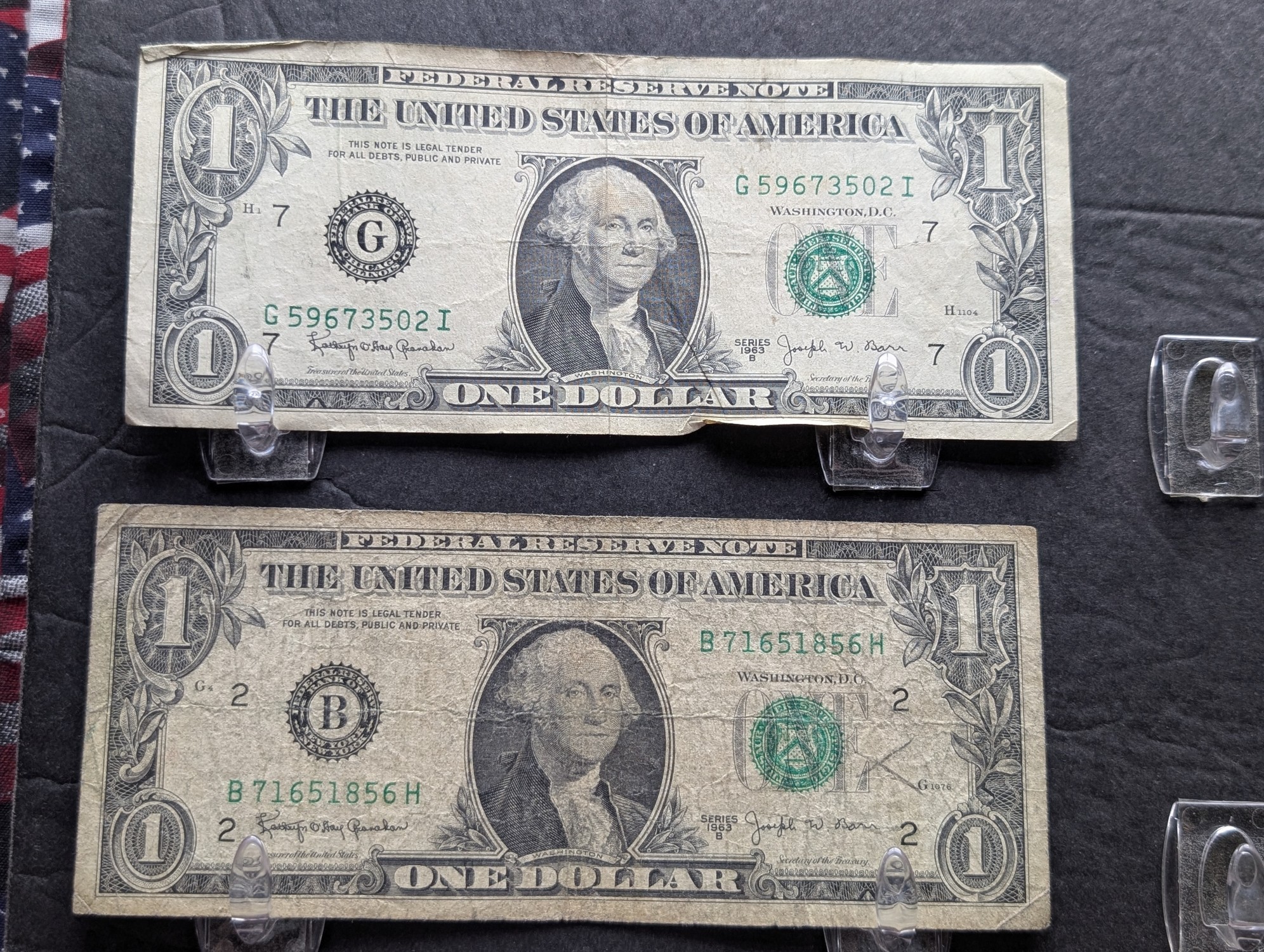 (10) 1963 B Series $1 Joseph W. Barr Notes - Including Star Note