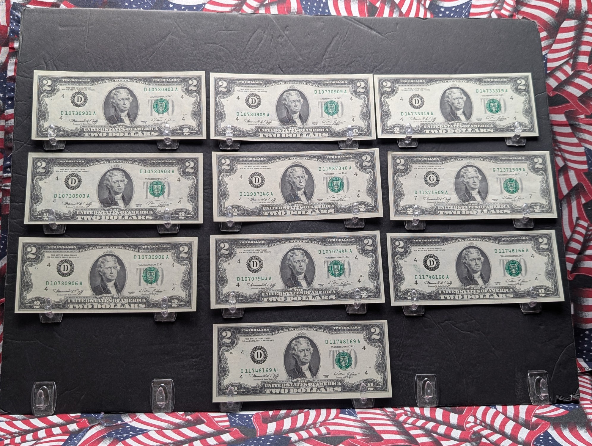 (10) 1976 Series $2 Notes - NICE PAPER