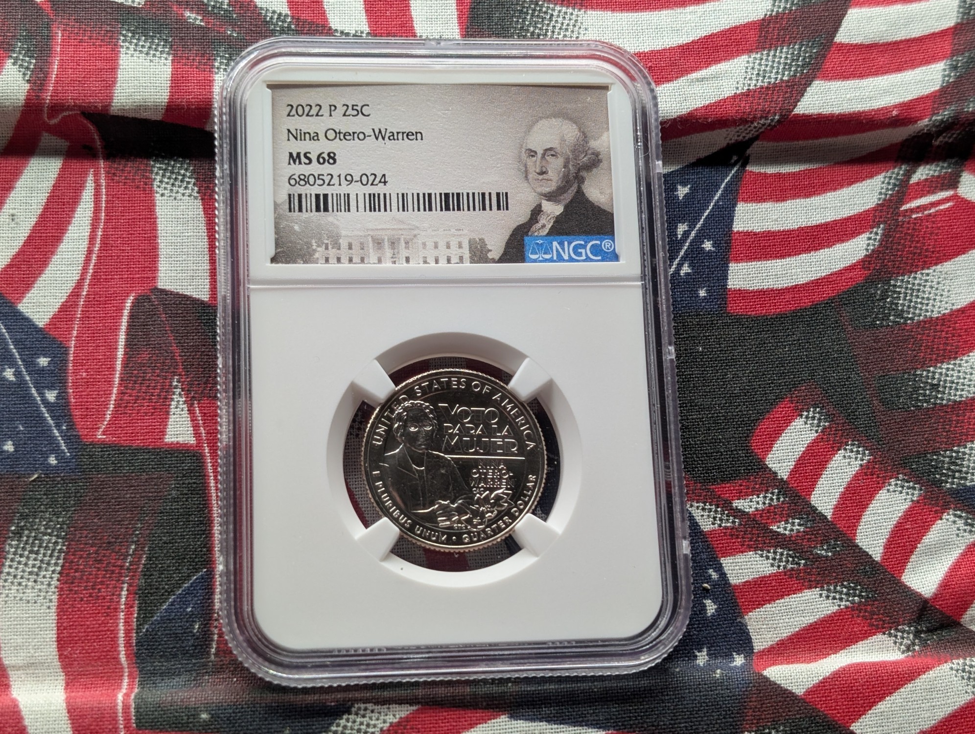 2022-P Nina Otero-Warren Quarter - NGC MS68
