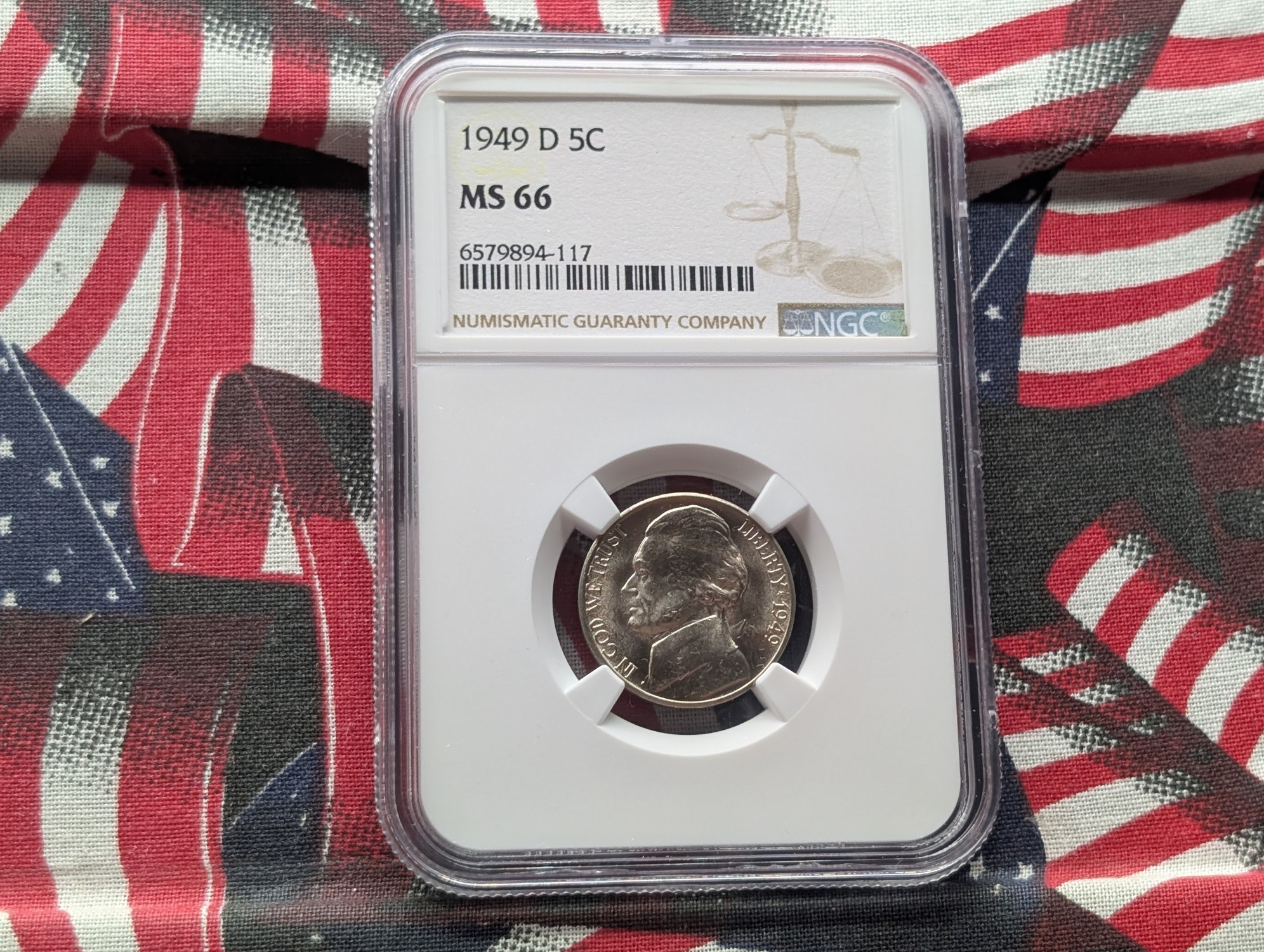 1949-D Jefferson Nickel - NGC MS66