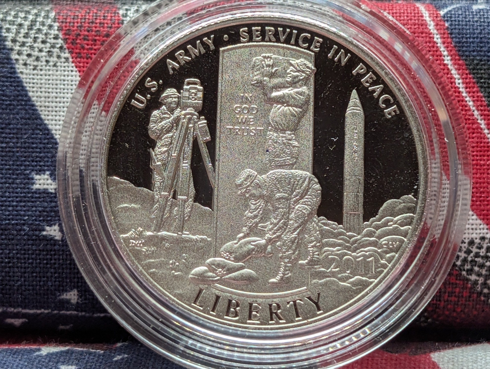 2011-S PROOF U.S. Army Commemorative Half Dollar in Government Capsule