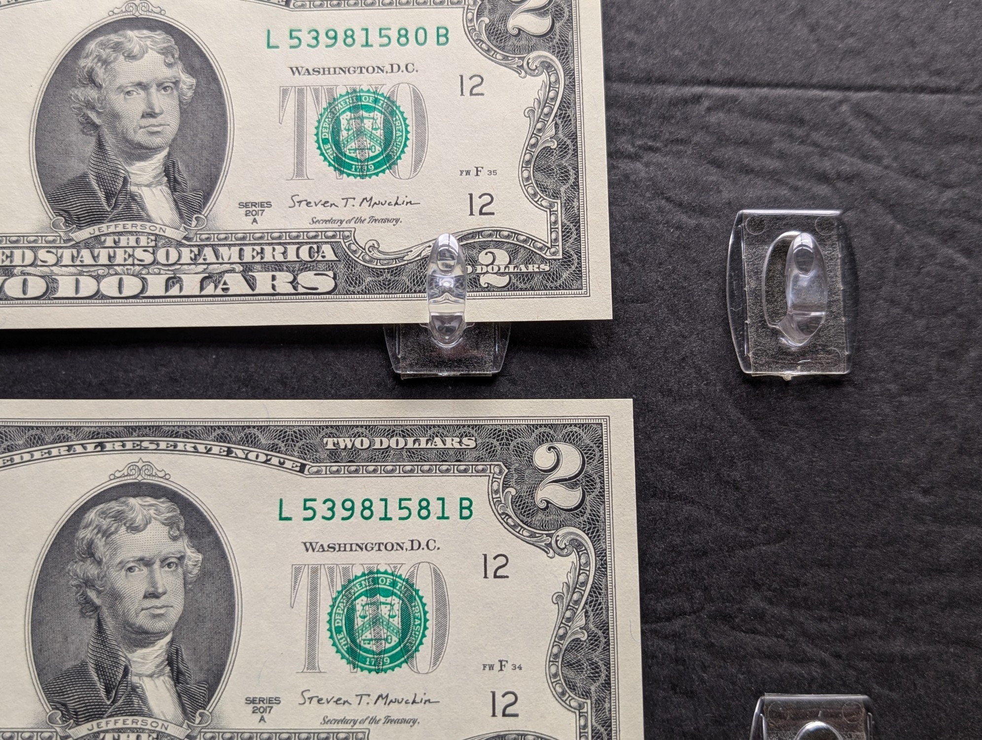 (11) 2017 A Series $2 Notes w/ Consecutive Serial #'s - ALL UNC!