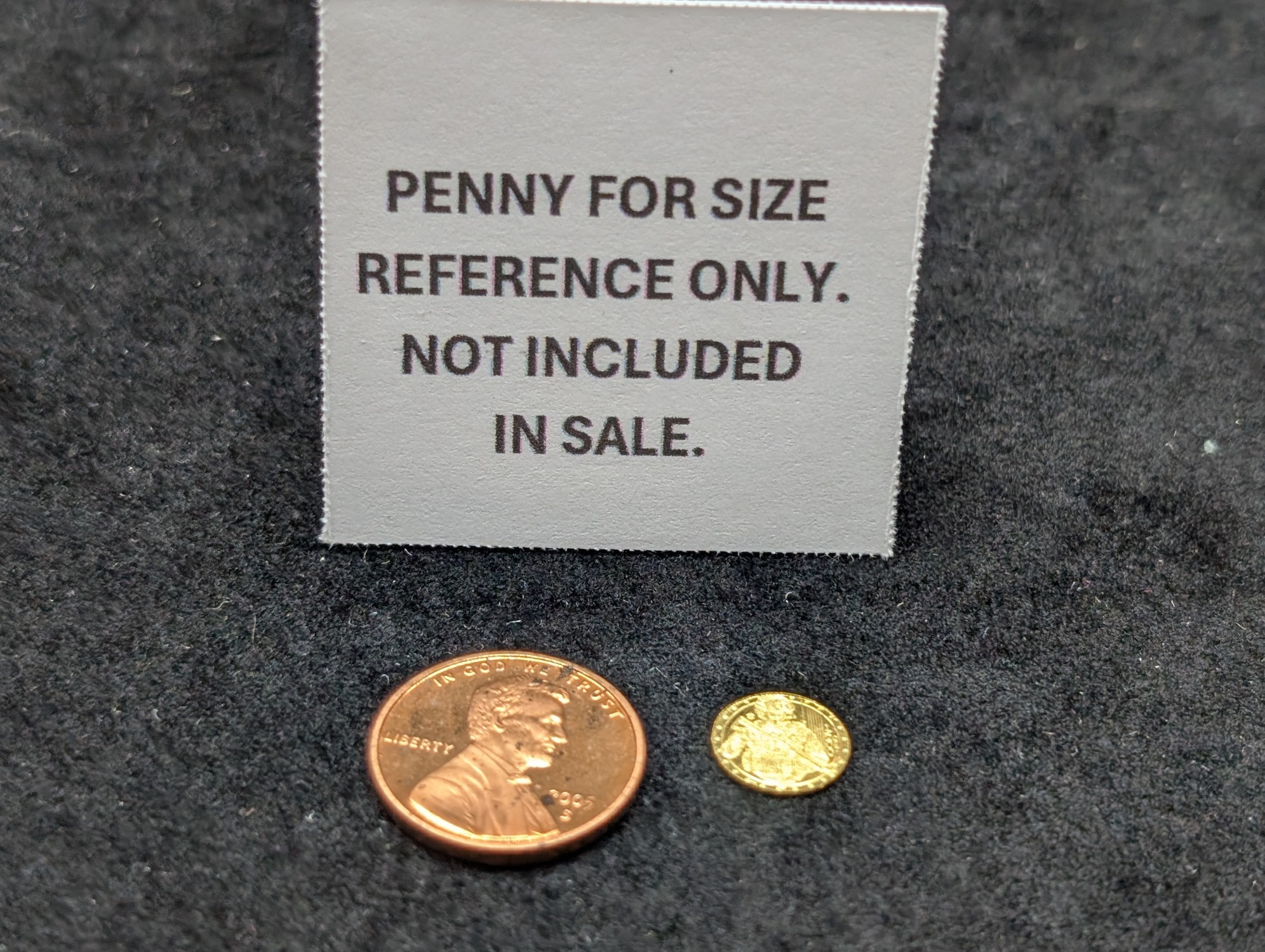 1/200th oz. .9999 FINE GOLD Skeleton Soldier Designed Miniature Round