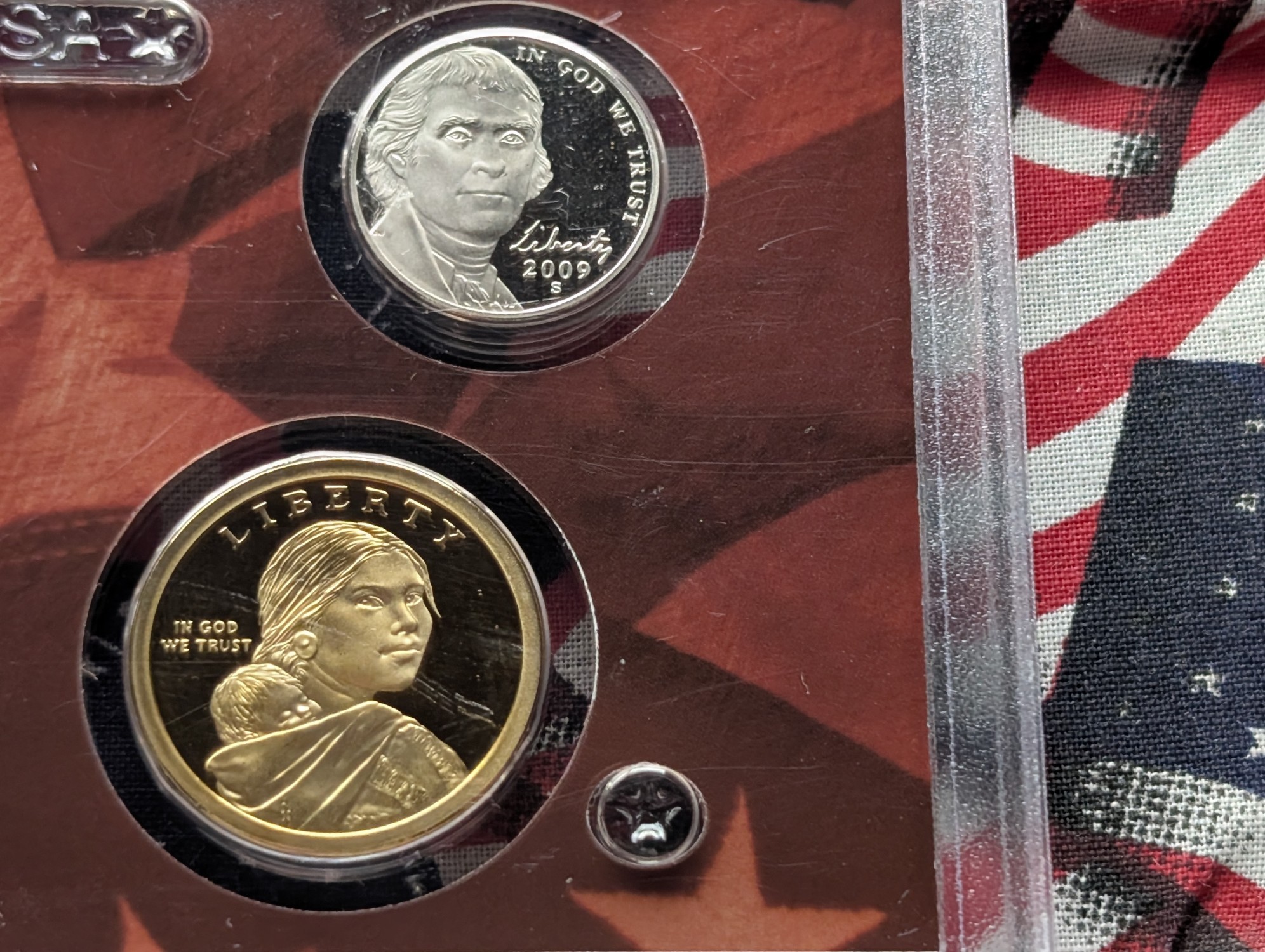 2009-S U.S. Mint Silver Proof Set in OGP, NO BOX, No Quarters - Includes (2) 90% Silver Coins