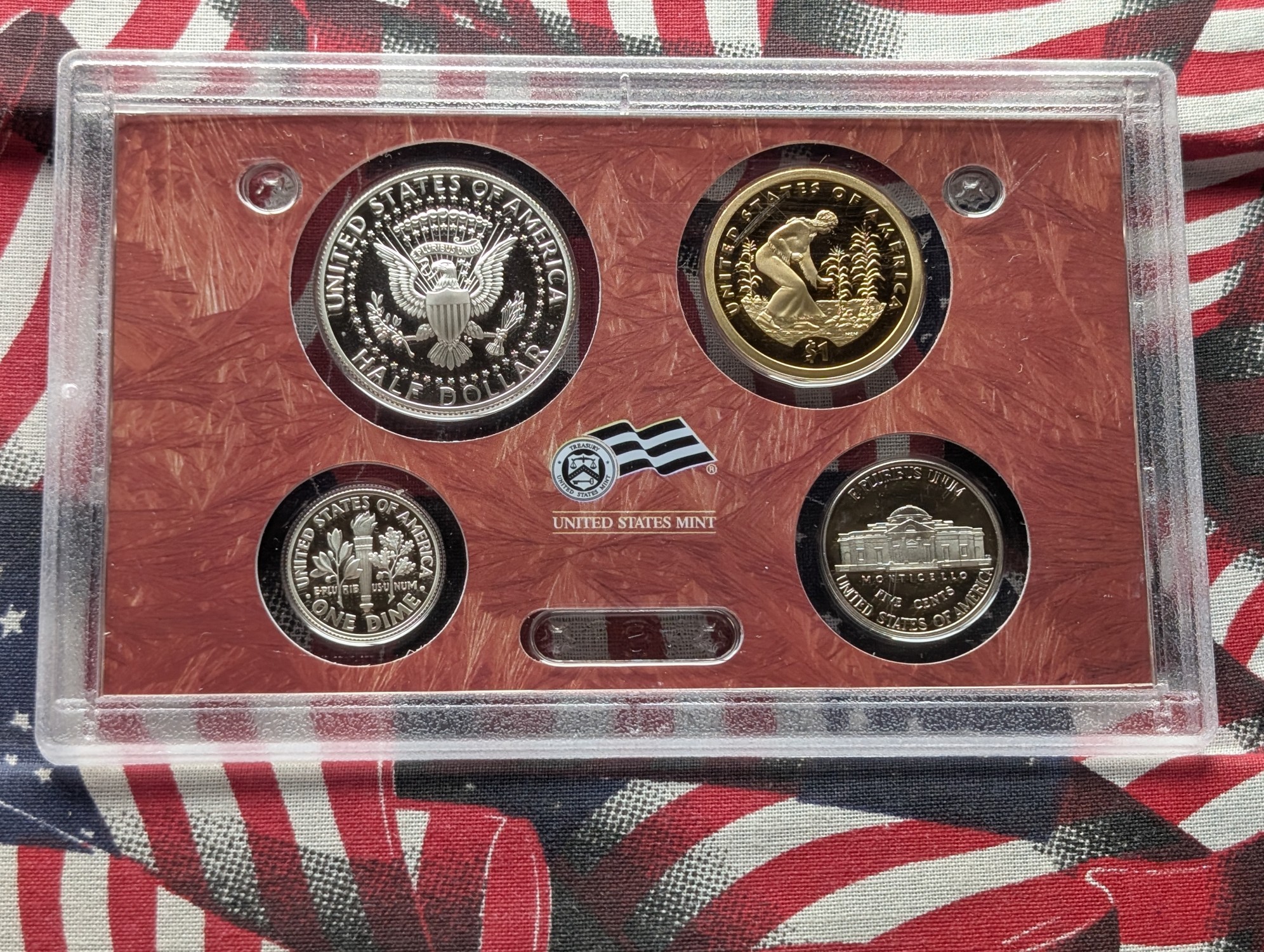 2009-S U.S. Mint Silver Proof Set in OGP, NO BOX, No Quarters - Includes (2) 90% Silver Coins