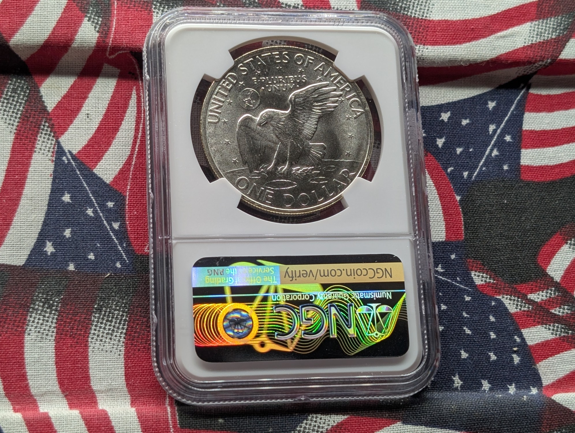 1971-S Eisenhower 40% Silver Dollar - NGC MS66
