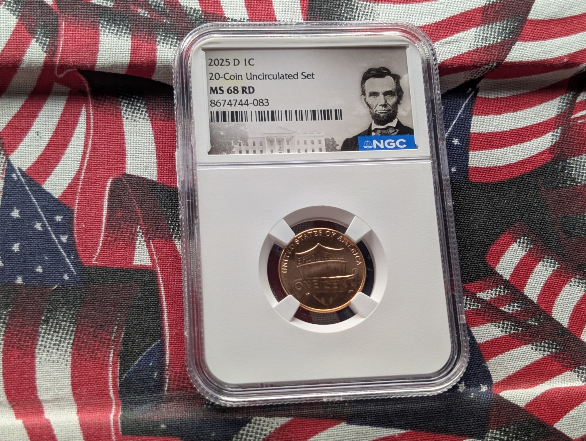 2025-D Lincoln Shield Cent - NGC MS68 RD