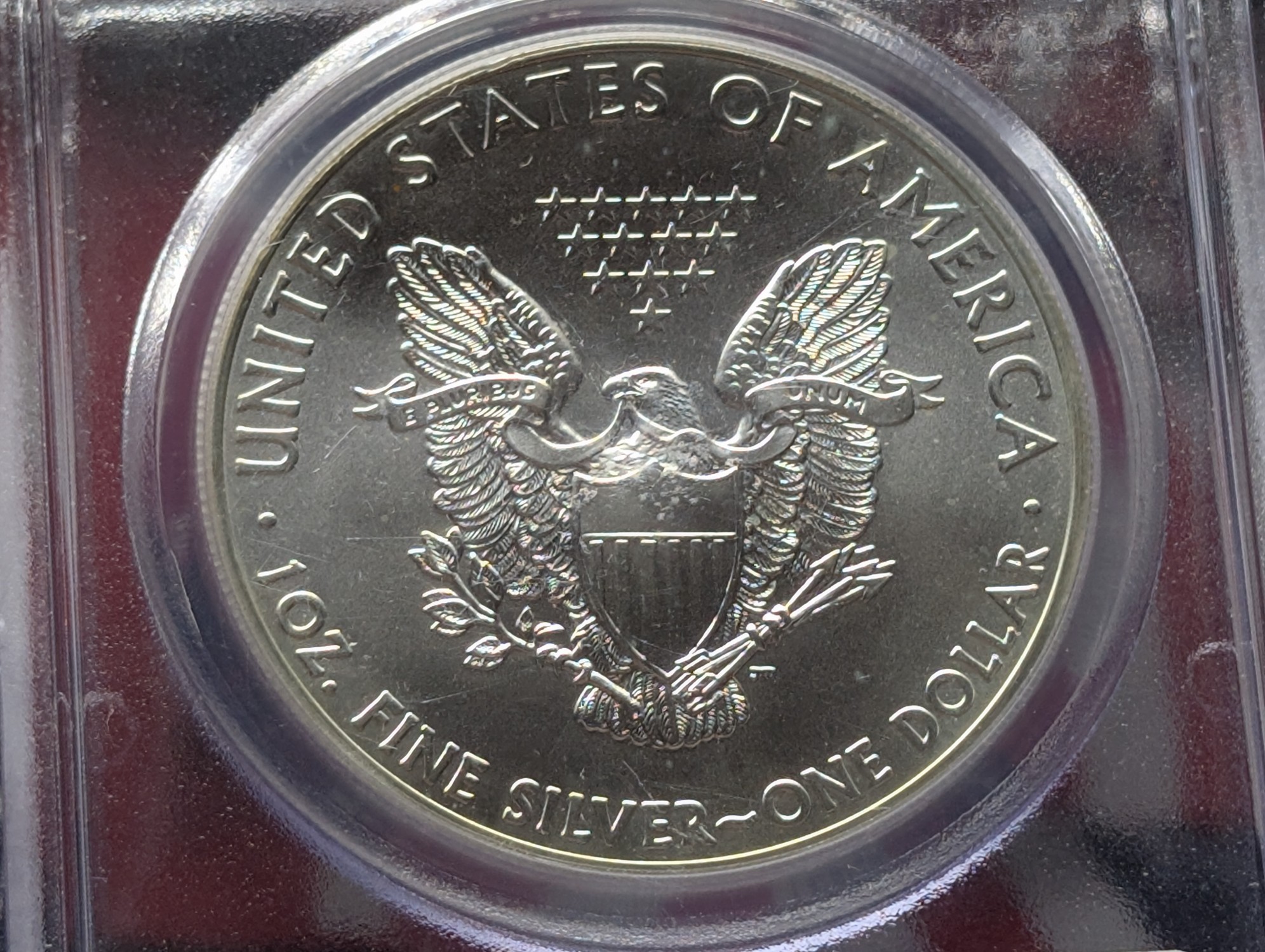 2015 American Silver Eagle 1 Troy Oz. .999 Silver - PCGS MS70 - First Strike in John M. Mercanti Signature Case