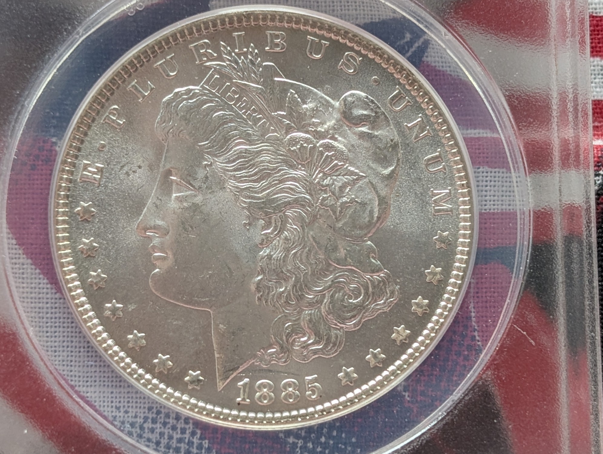 1885 Morgan 90% Silver Dollar - ANACS Cert. MS63