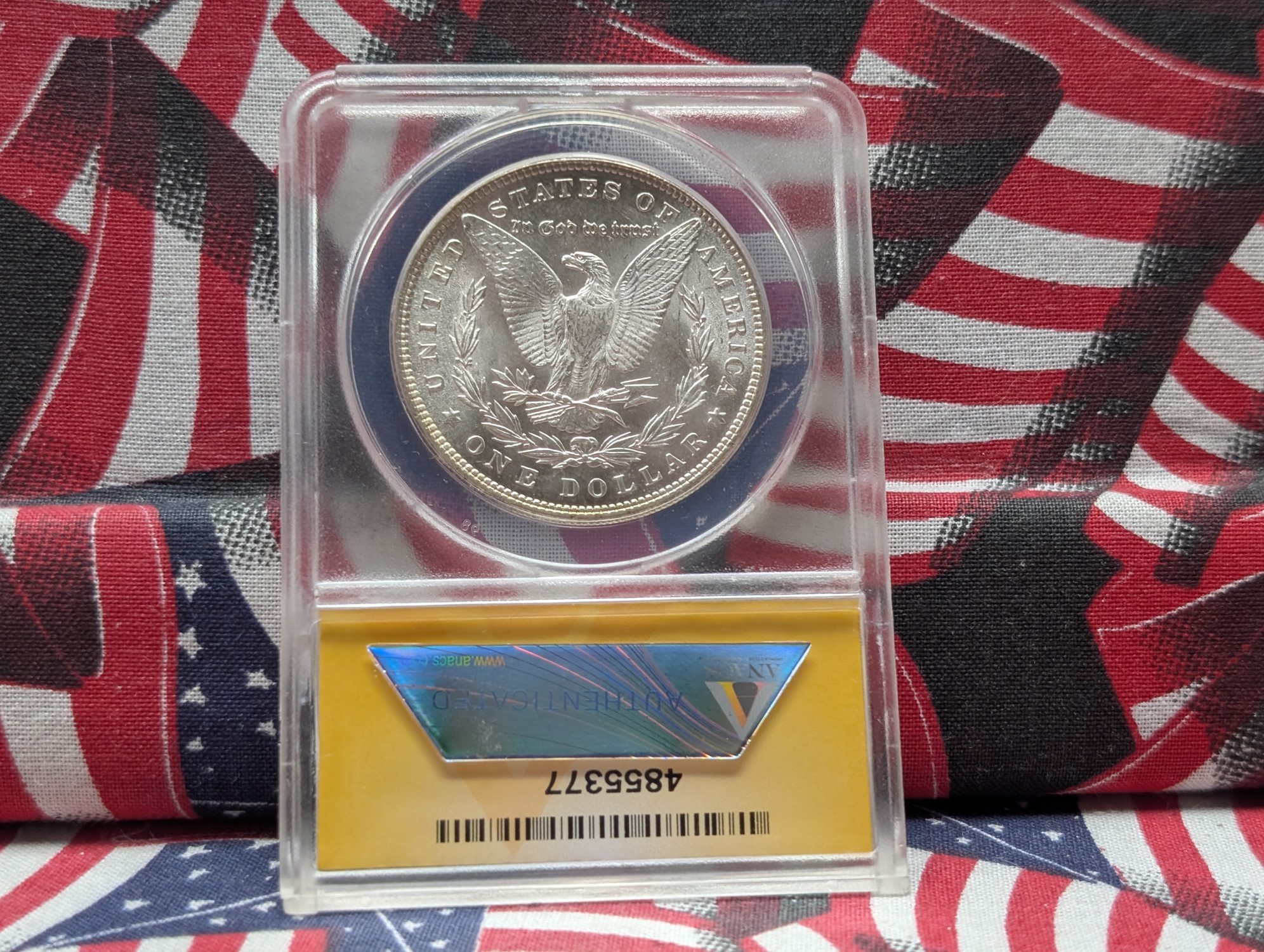 1885 Morgan 90% Silver Dollar - ANACS Cert. MS63