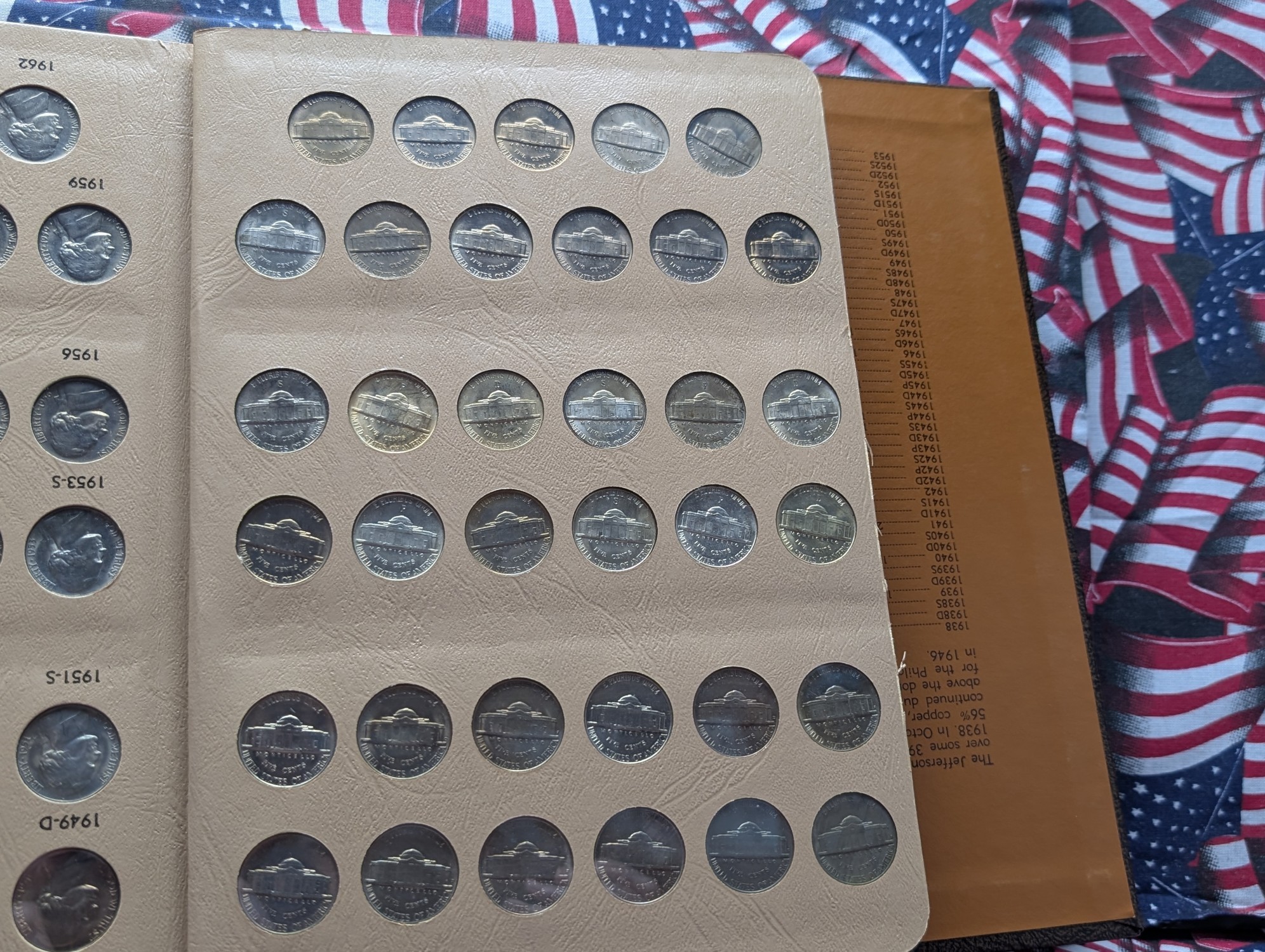 Partial 1938-1992 Jefferson Nickel Collection in Dansco Album - Includes KEY DATES! & (11) 35% Silver Wartime - All in BU Condition - 81 Coi