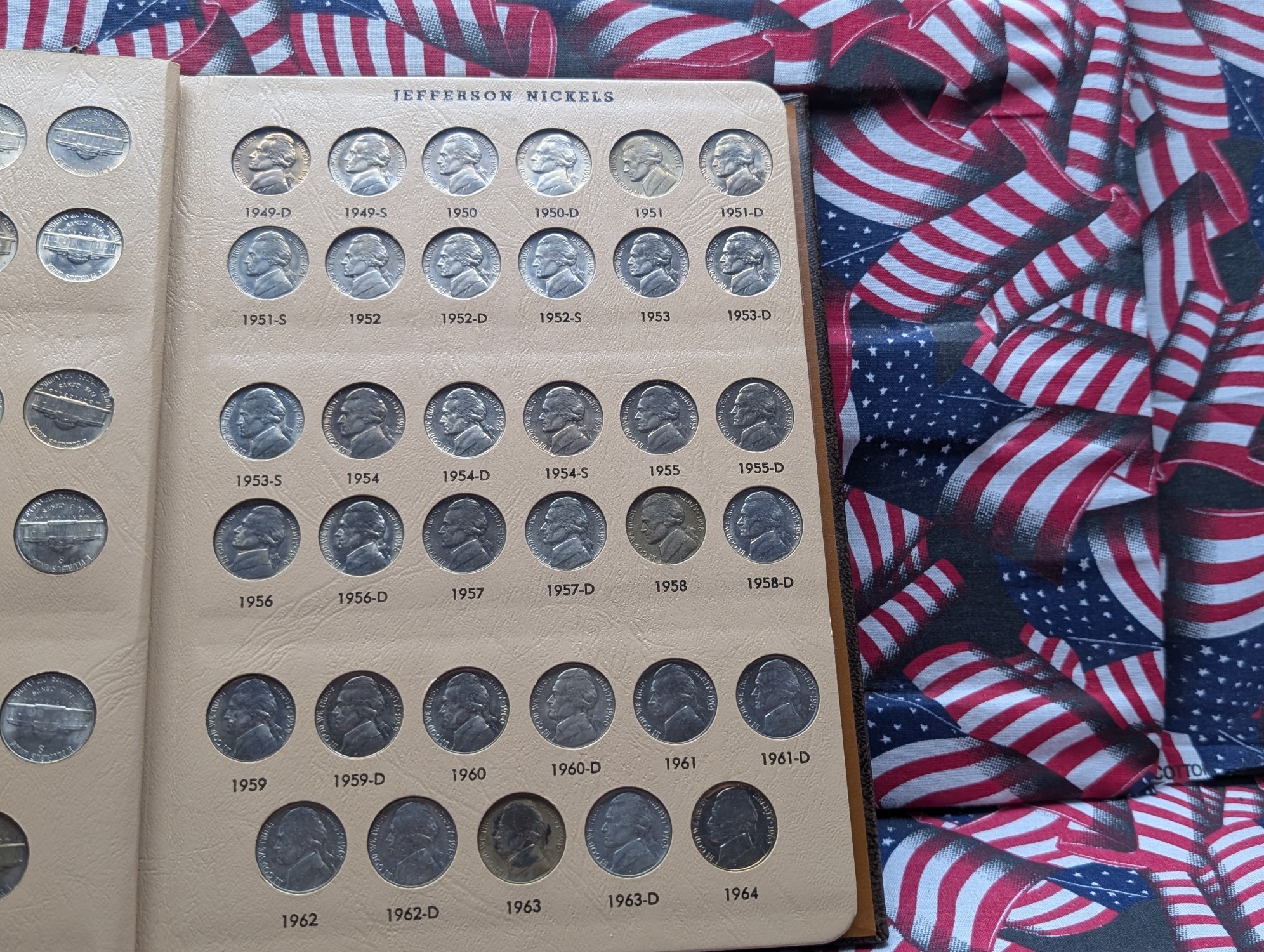 Partial 1938-1992 Jefferson Nickel Collection in Dansco Album - Includes KEY DATES! & (11) 35% Silver Wartime - All in BU Condition - 81 Coi