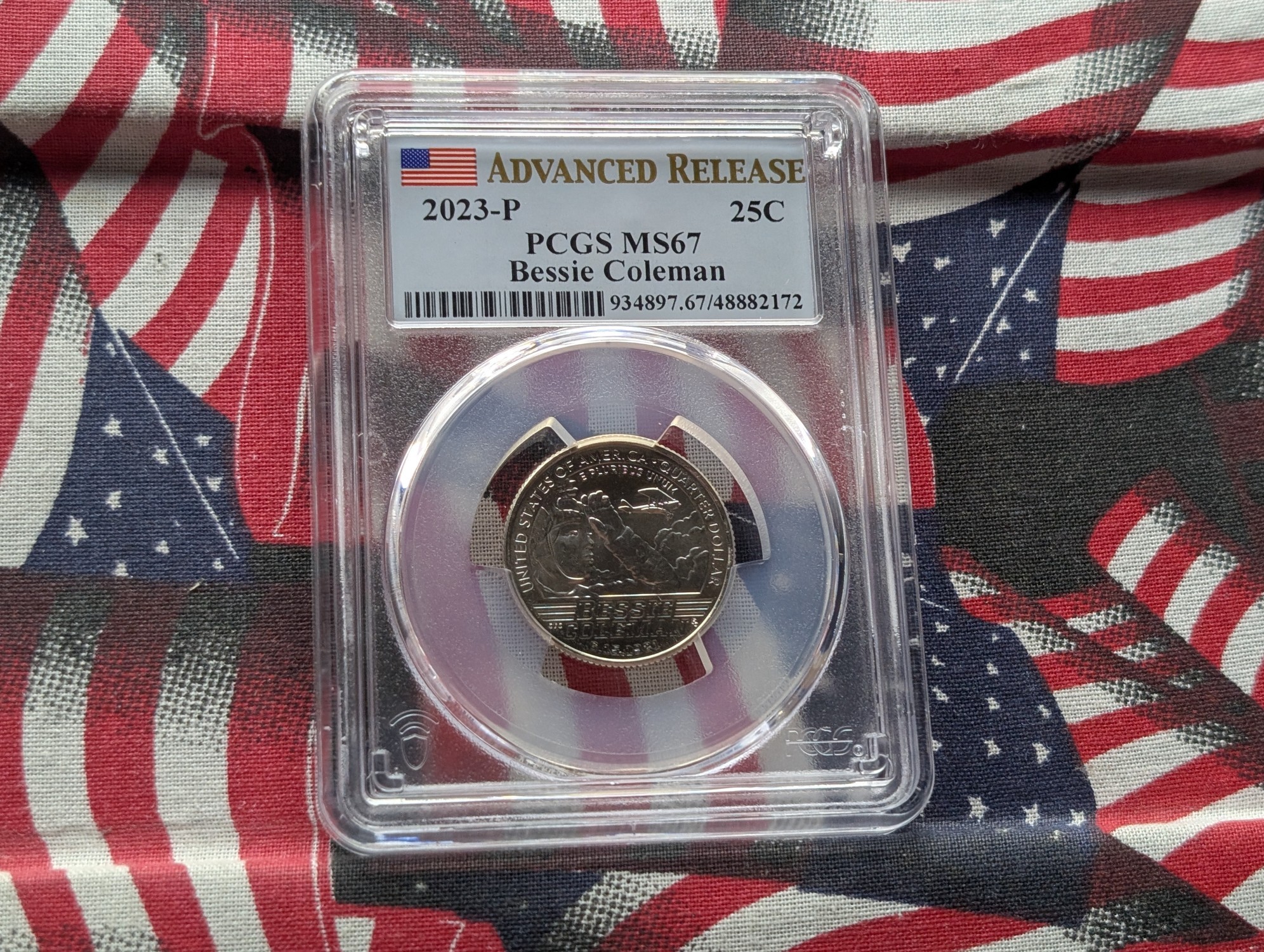 2023-P Bessie Coleman Quarter - PCGS MS67 - Advanced Release
