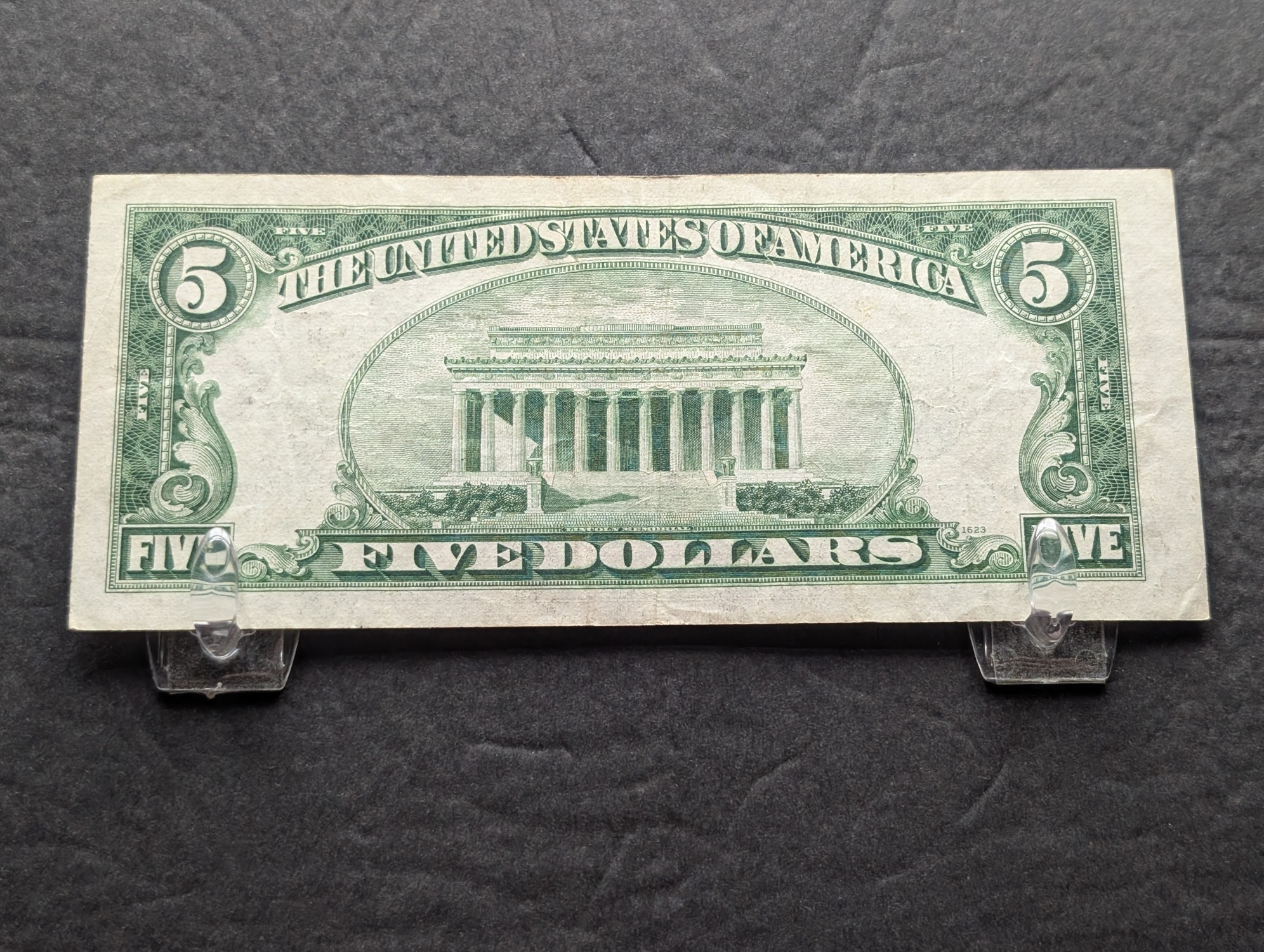 1934 C Series $5 Silver Certificate - VF